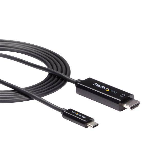 Rca Informatique - image du produit : 2M / 6FT USB C TO HDMI CABLE - 4K AT 60 HZ - BLACK