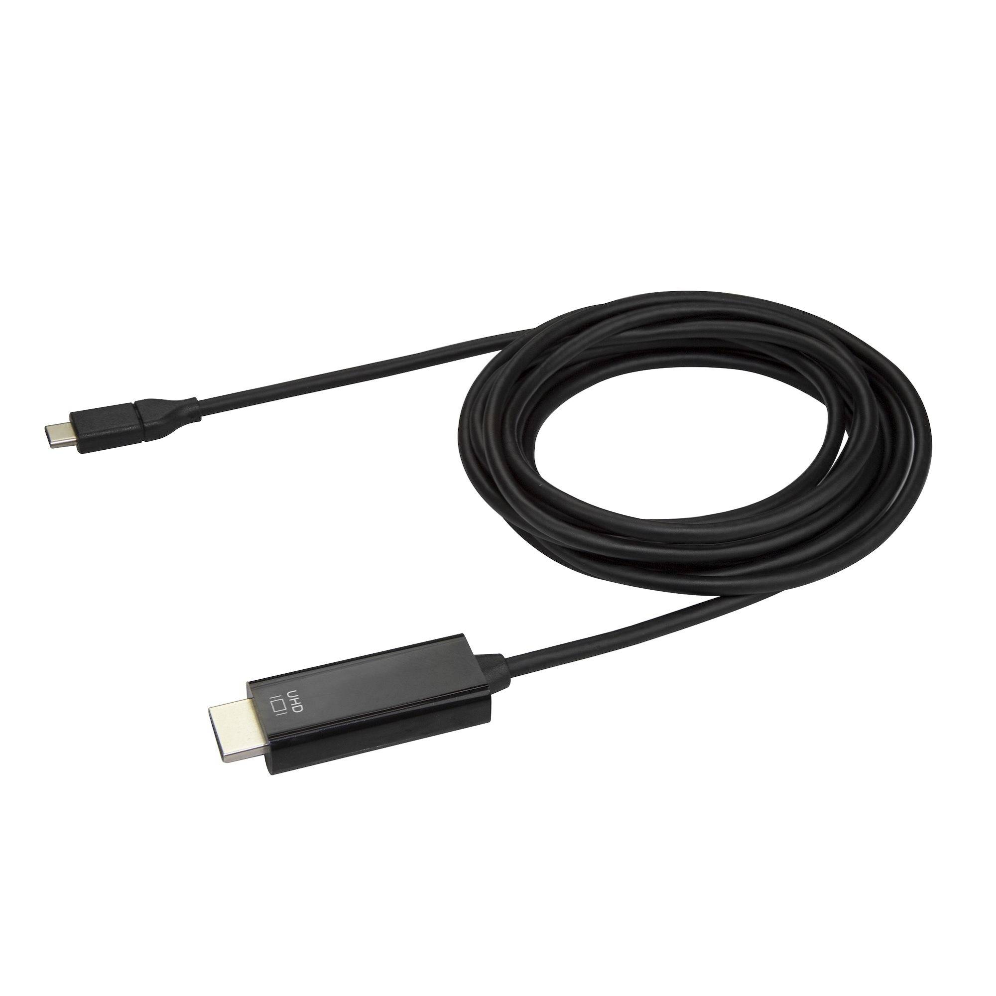 Rca Informatique - image du produit : 3M / 10FT USB C TO HDMI CABLE 4K AT 60 HZ - BLACK