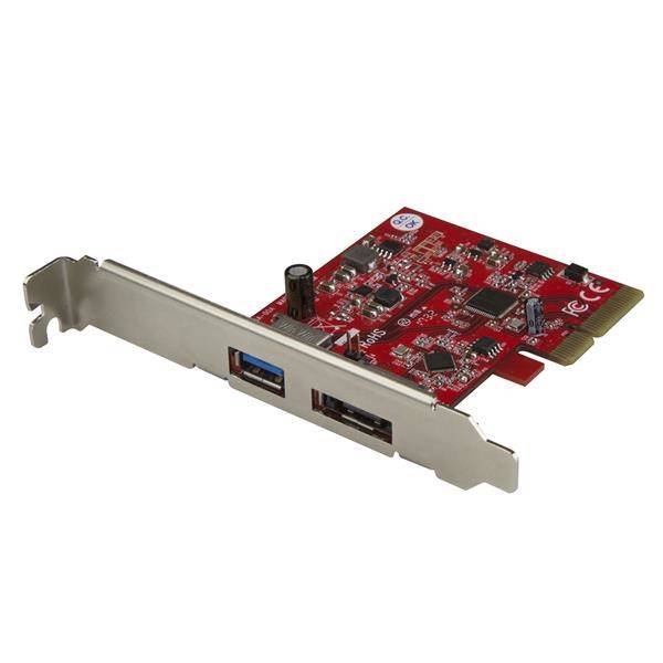 Rca Informatique - image du produit : 2 PORT USB 3.1 (10GBPS) + ESATA PCIE CARD-1X USB-A AND 1X ESATA