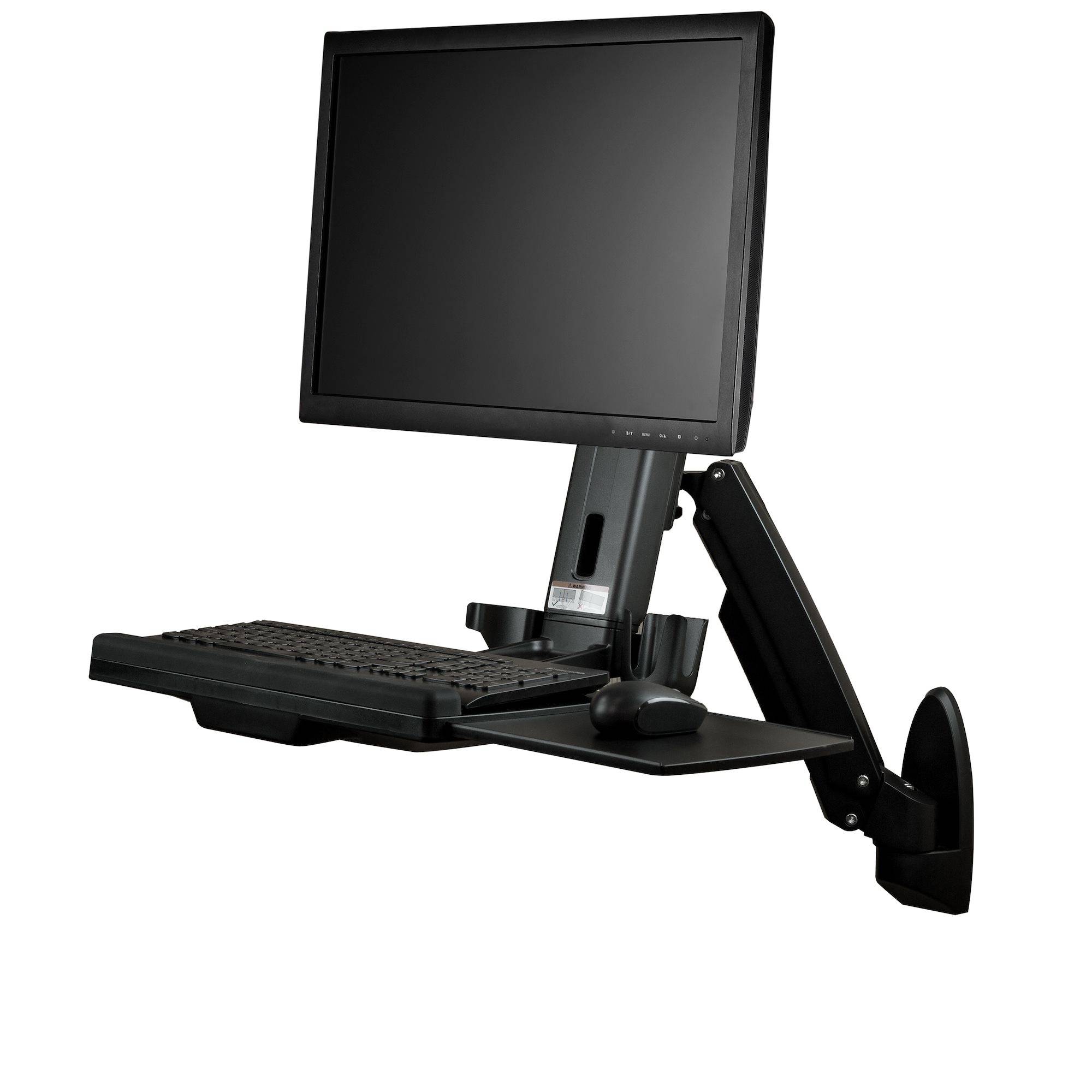 Rca Informatique - Image du produit : WALL MOUNTED SIT STAND DESK FOR ONE MONITOR UP TO 24INADJUSTBL