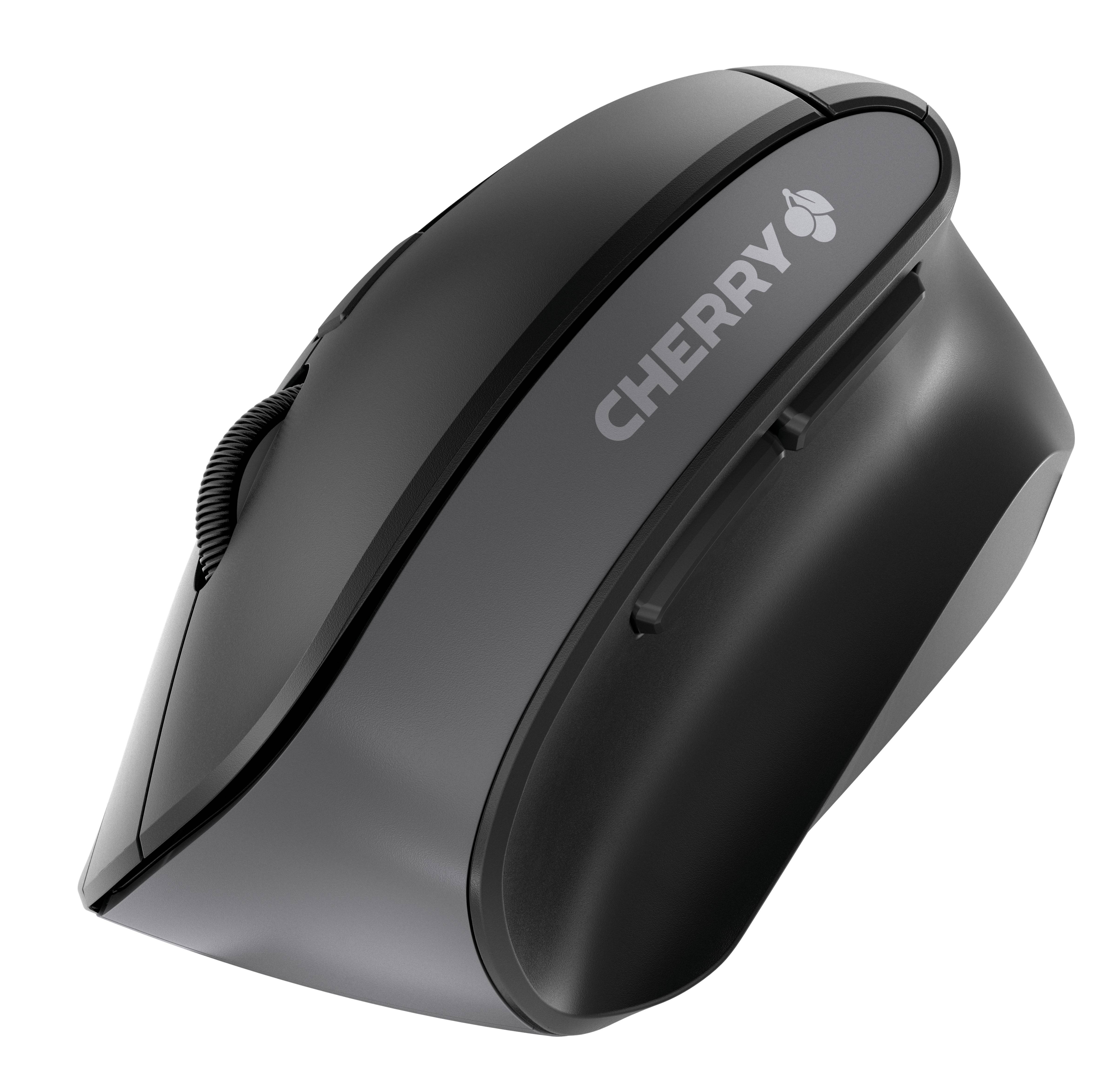 Rca Informatique - image du produit : CHERRY MW 4500 BLACK WIRELESS ERGONOMIC MOUSE USB