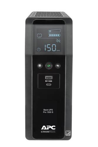 Rca Informatique - image du produit : BACK UPSPRO BR 1500VA SINEWAVE 10 OUTS 2 USB CHARGINGS AVR LCD