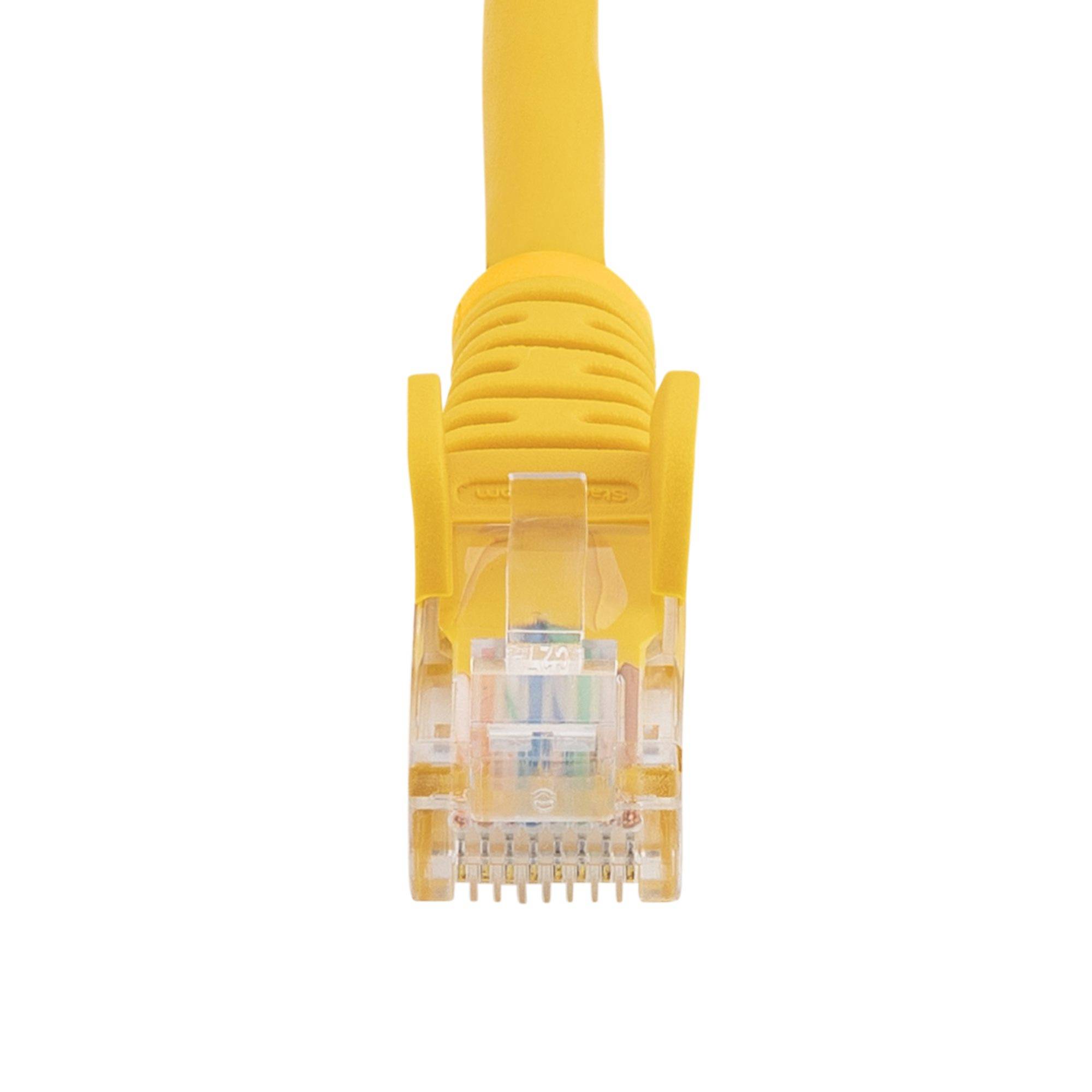 Rca Informatique - image du produit : CABLE RESEAU CAT5E UTP SANS CROCHET DE 2M - M/M - JAUNE