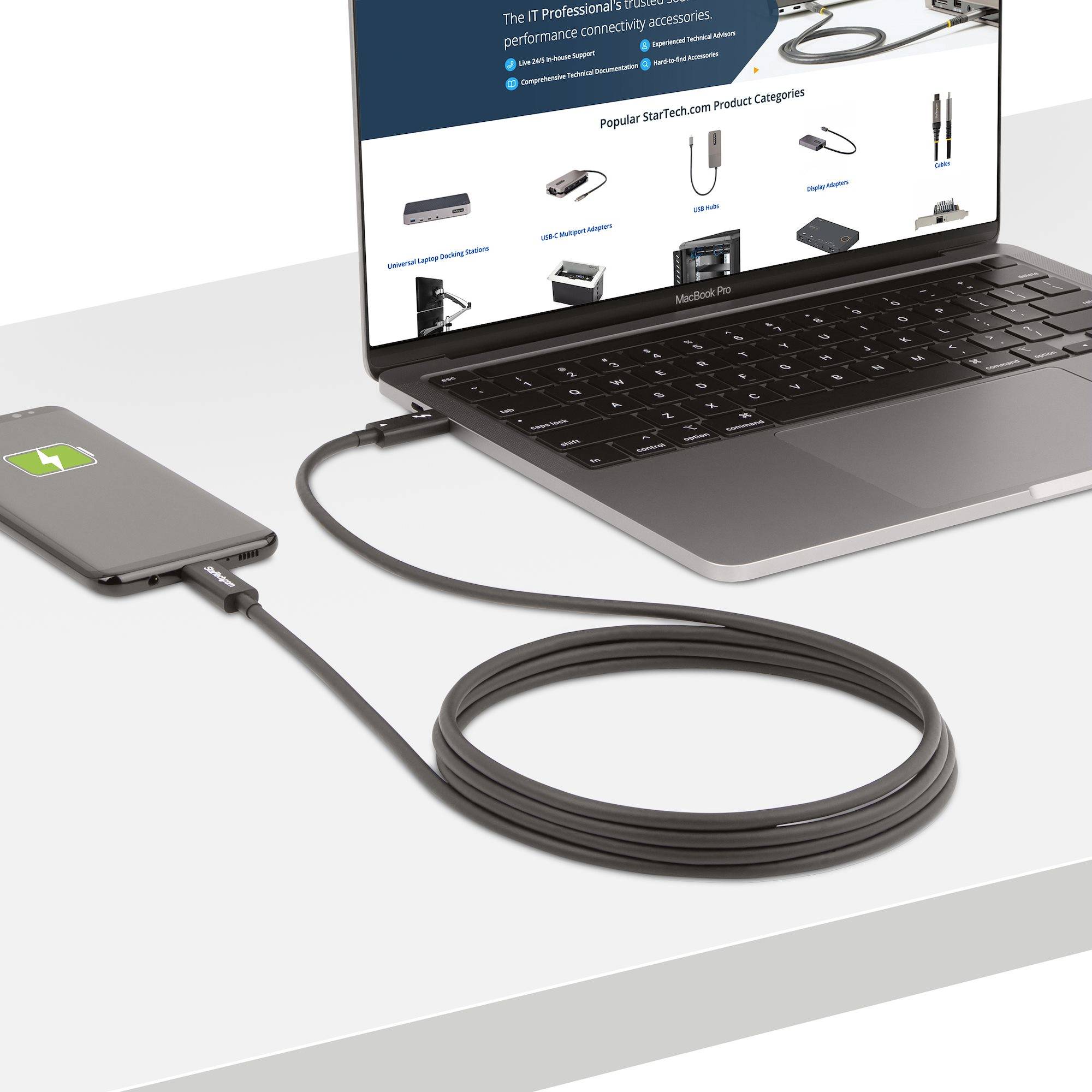 Rca Informatique - image du produit : 6FT THUNDERBOLT 4 CABLE - INTEL CERTIFIED TB4/USB4 COMPATIBLE