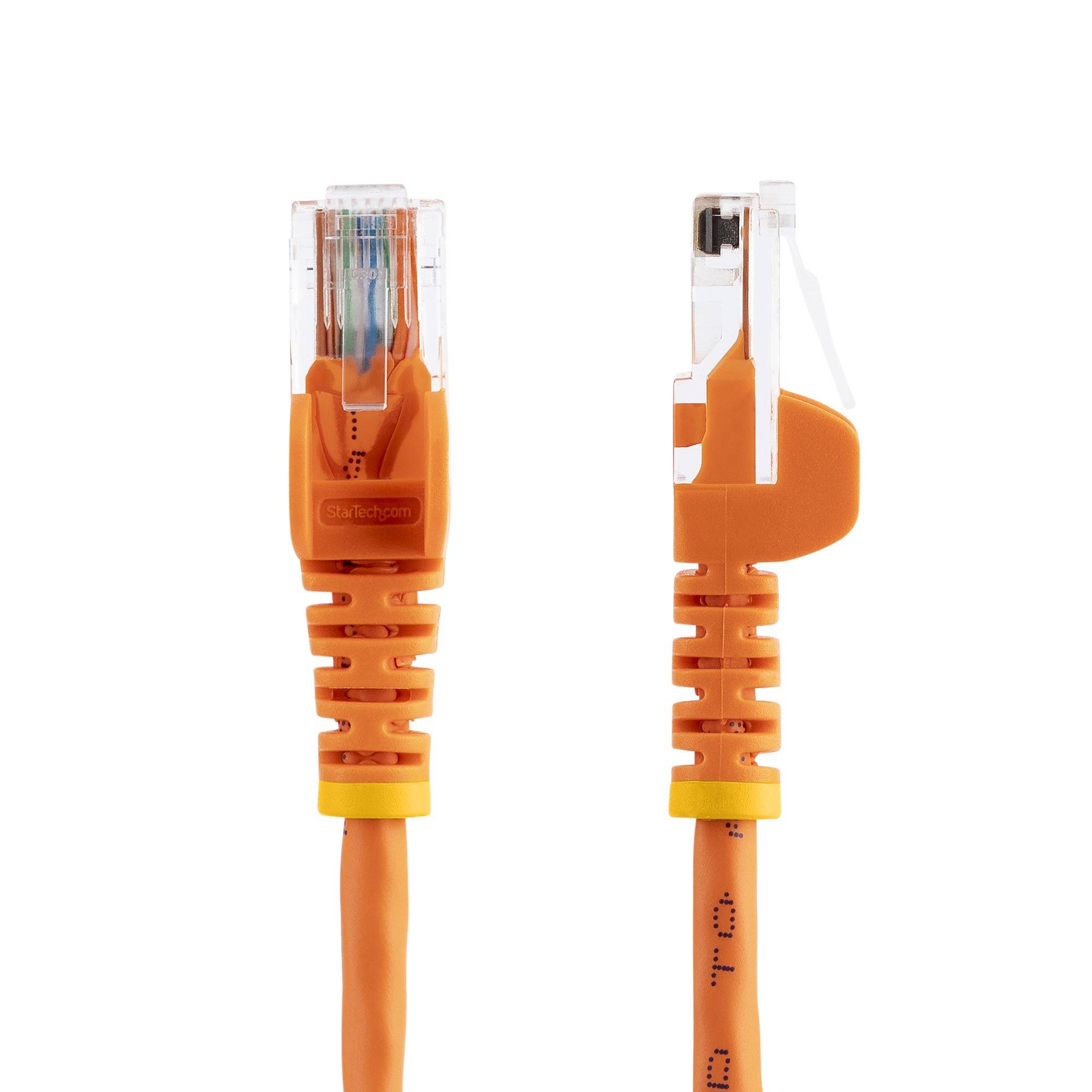 Rca Informatique - image du produit : CABLE RESEAU CAT5E UTP SANS CROCHET DE 3M - M/M - ORANGE