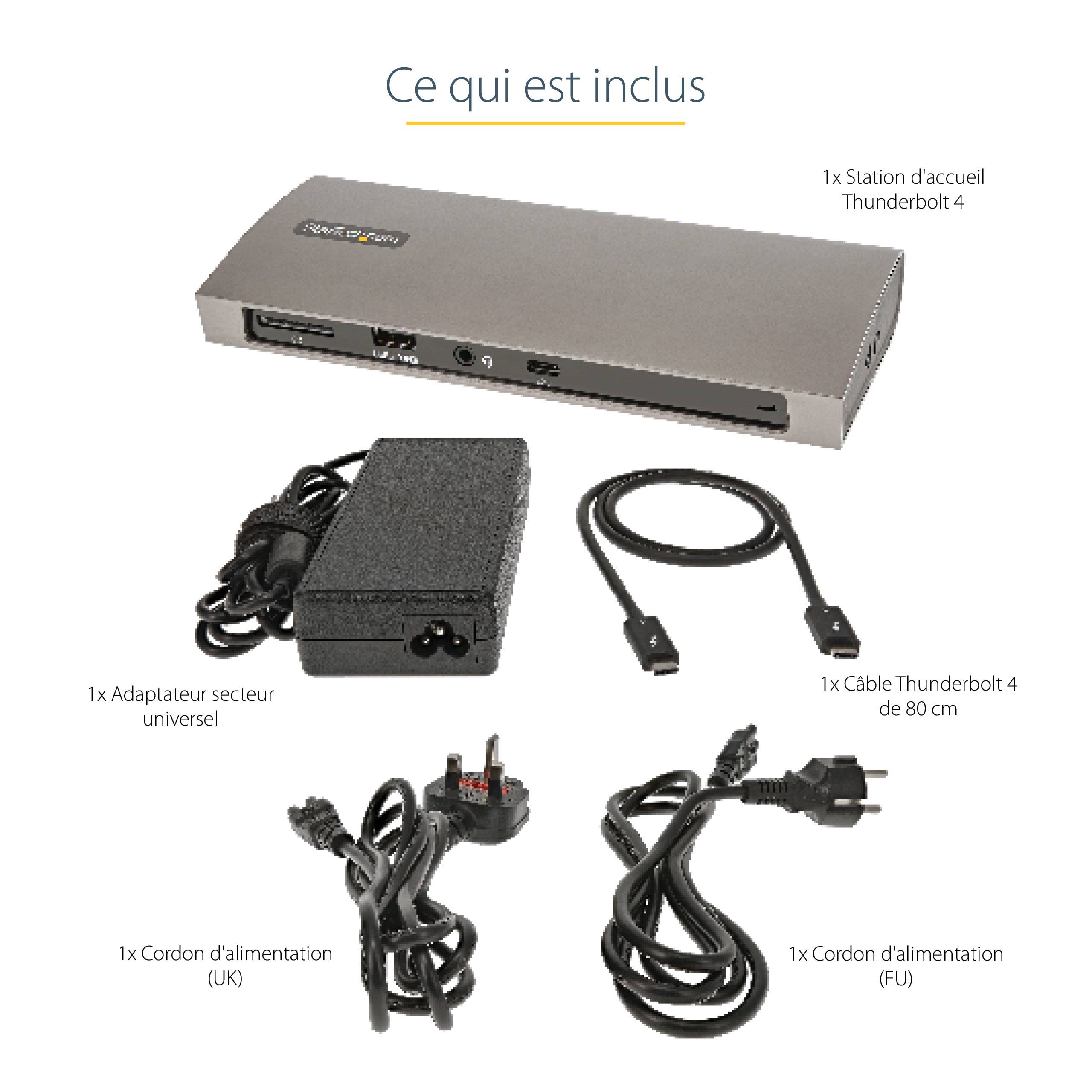 Rca Informatique - image du produit : THUNDERBOLT 4 DOCK 96W DUAL 4K 60HZ OR 1X8K 3XTB4 4XUSB-A