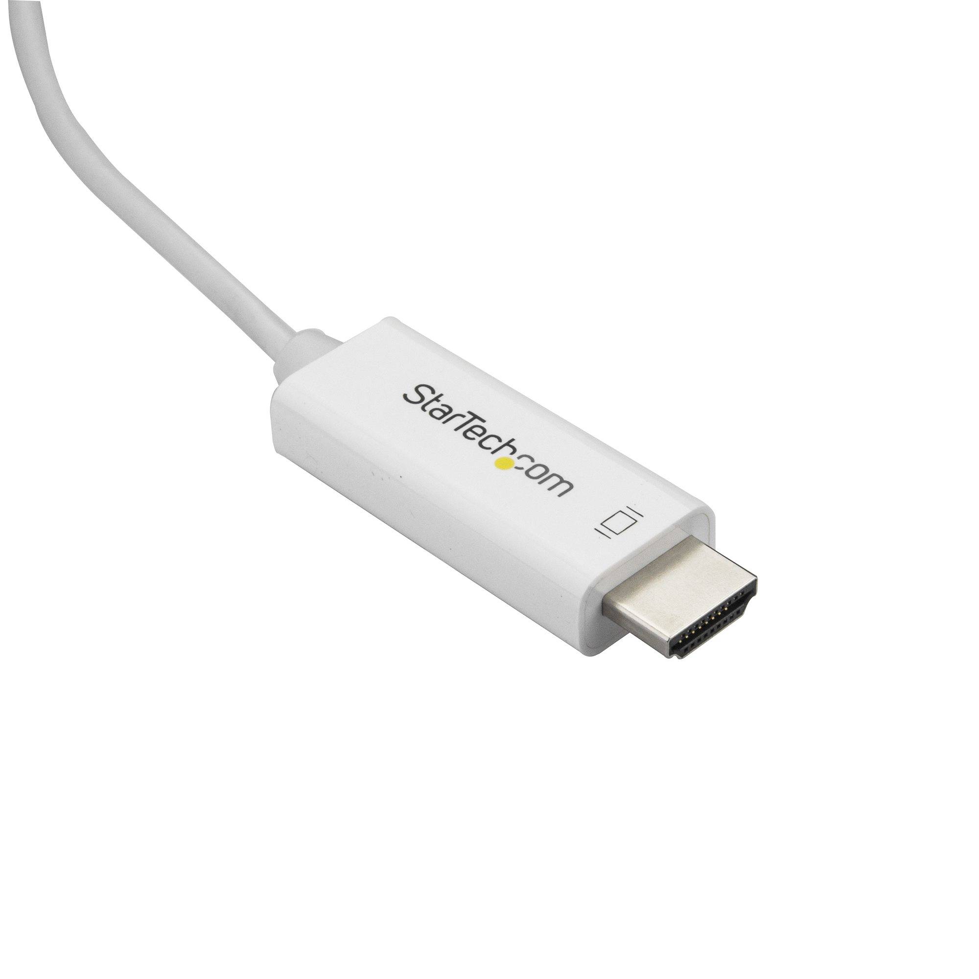 Rca Informatique - image du produit : 2 M / 6FT USB C TO HDMI CABLE - 4K AT 60 HZ - WHITE