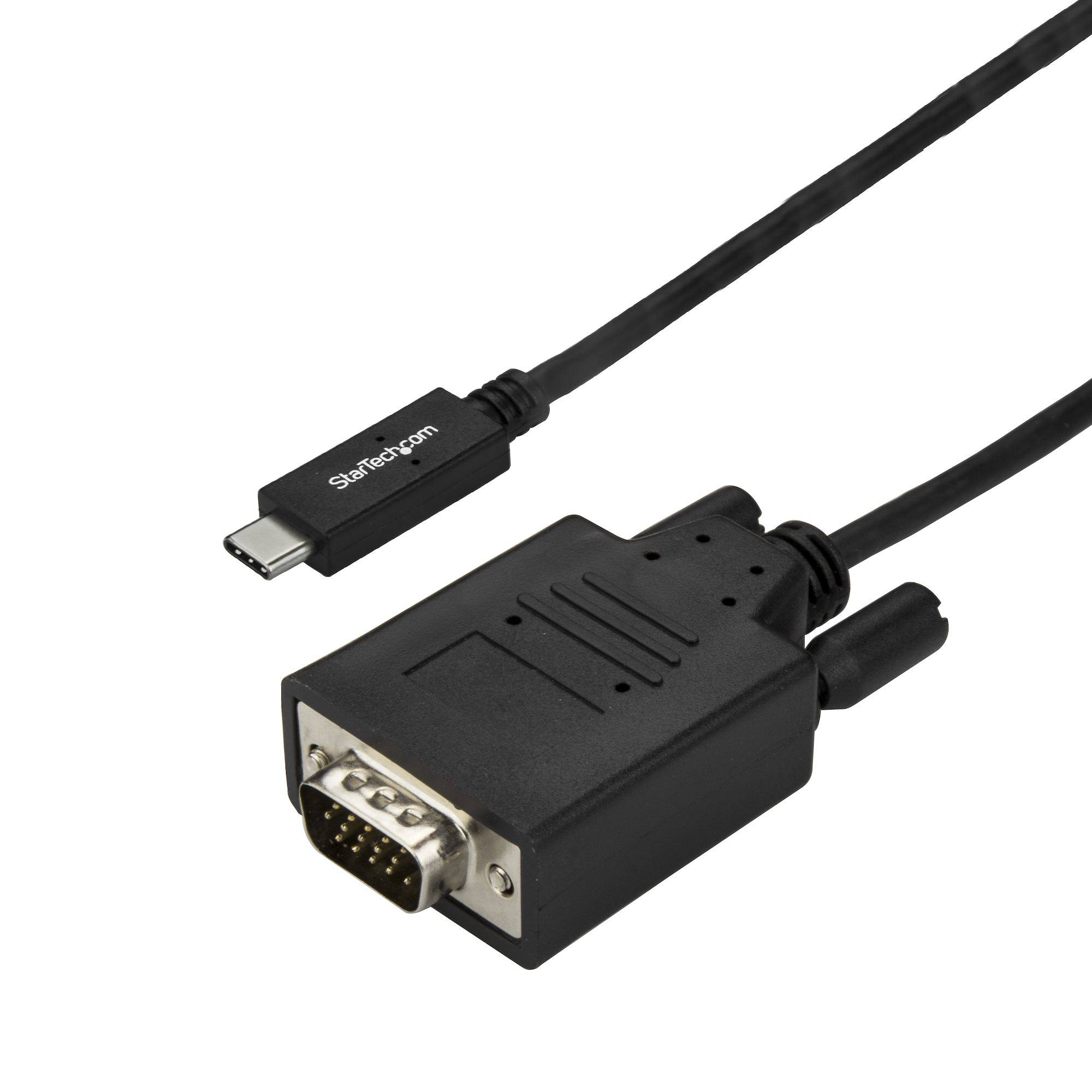 Rca Informatique - Image du produit : 3M / 10 FT USB C TO VGA CABLE 1920 X 1200 - BLACK