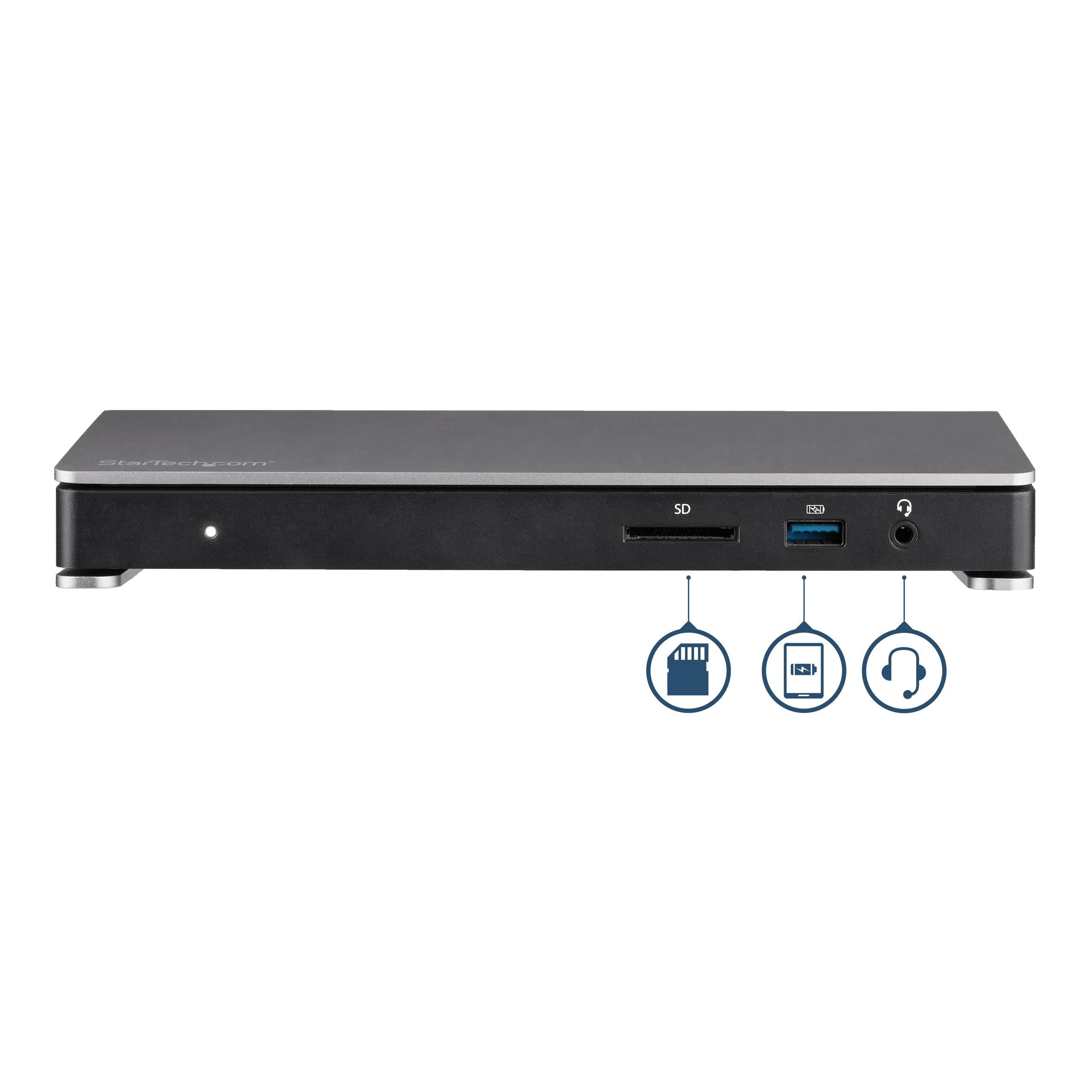 Rca Informatique - image du produit : DUAL 4K THUNDERBOLT 3 DOCK WITH SD SLOT 6 USB 3.0 PORTS 85W PD