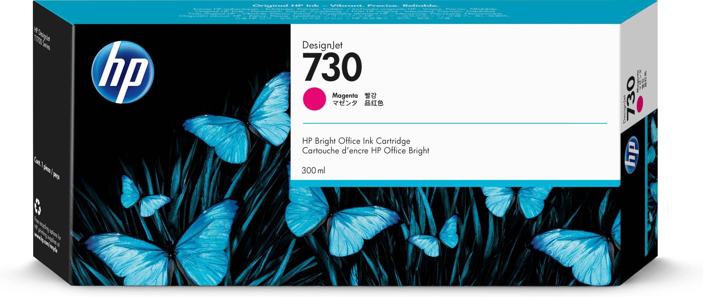 Rca Informatique - image du produit : HP 730 300-ML MAGENTA INK CARTRIDGE