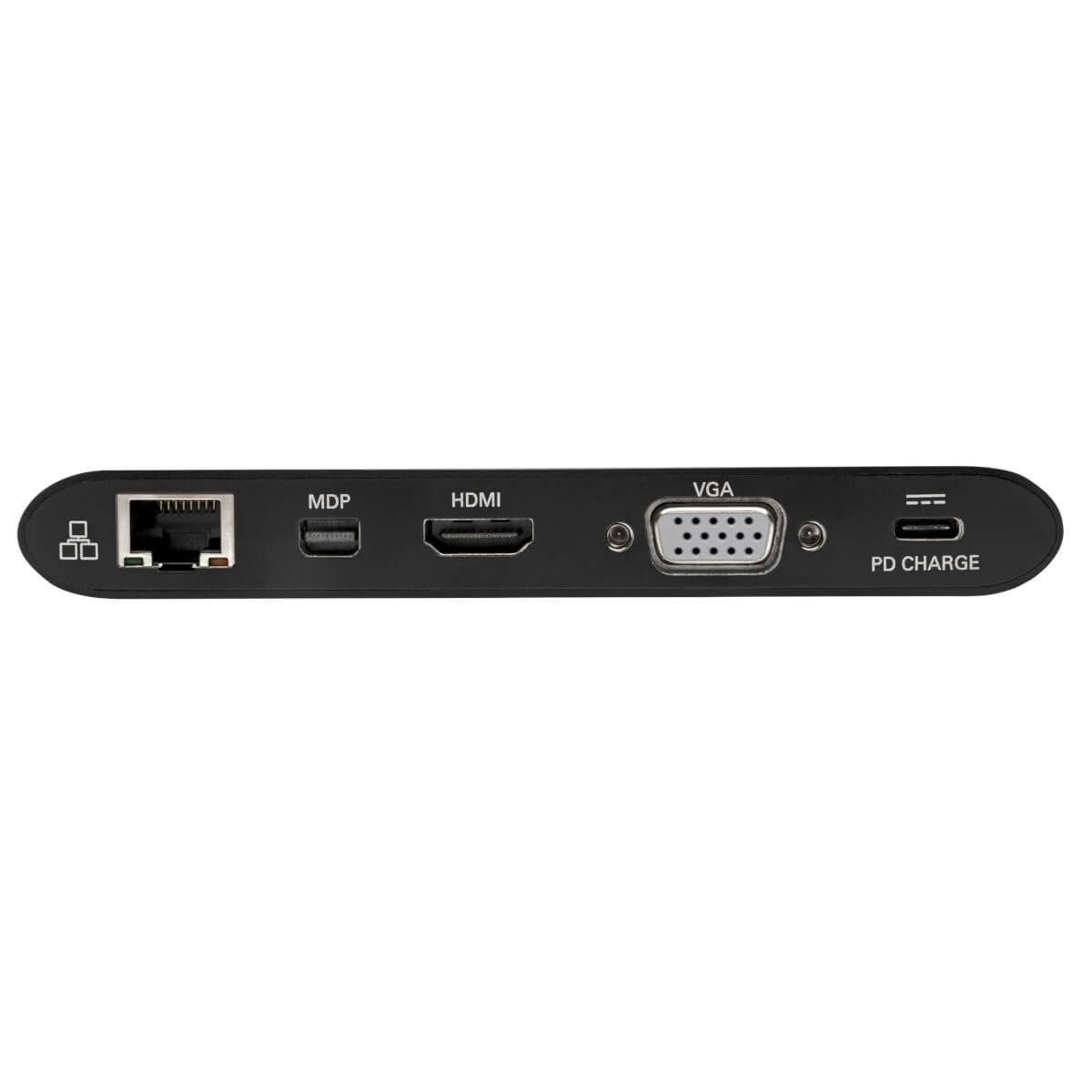 Rca Informatique - image du produit : USB-C LAPTOP DOCKING STATION TYPE-C HDMI VGA THUNDERB 3BLACK