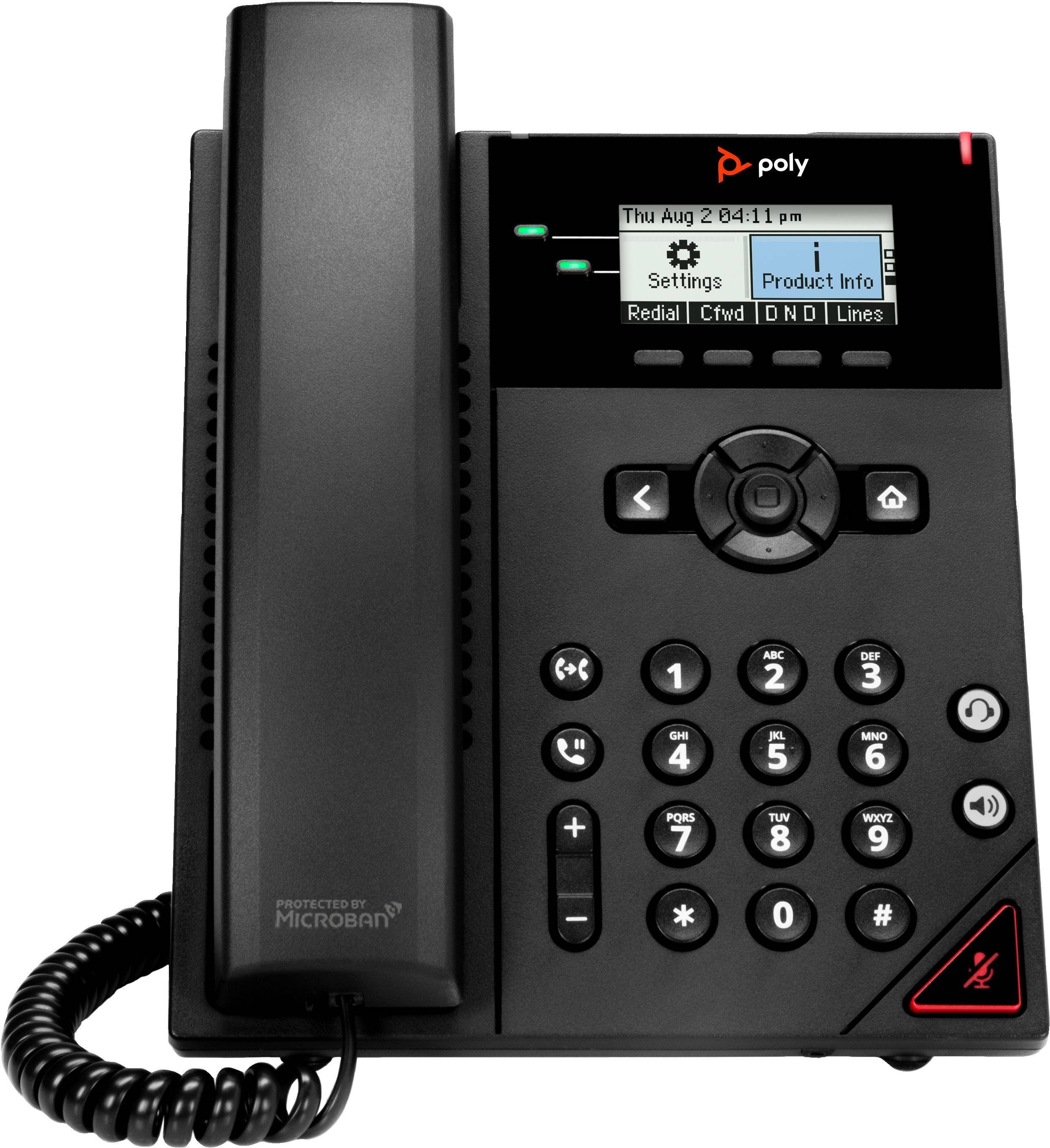 Rca Informatique - image du produit : VVX 150 DESKTOP PHONE OBI POE .