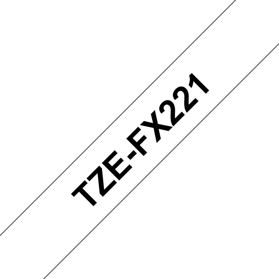 Rca Informatique - image du produit : TZEFX-221 LAMINATED TAPE 9MM 8M NOIR/BLANC