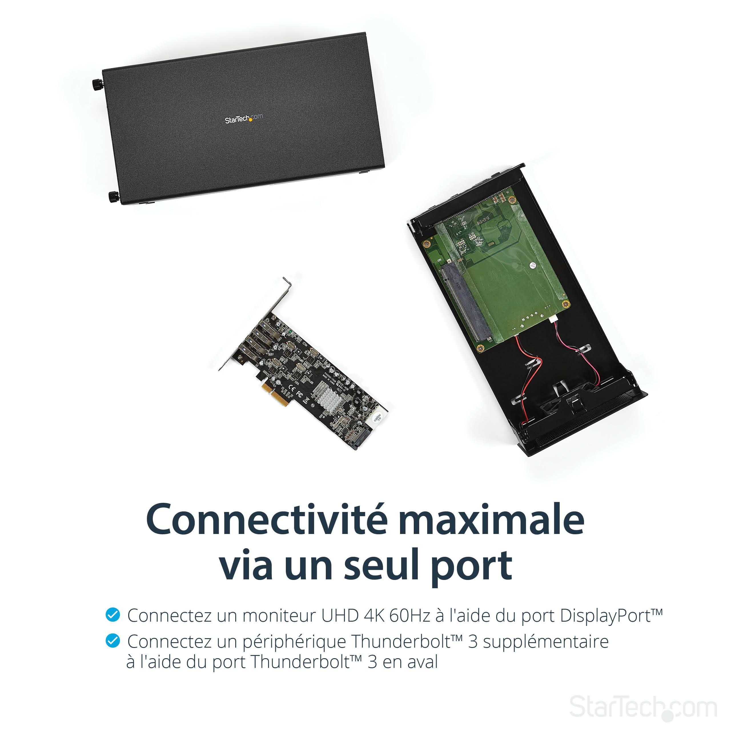 Rca Informatique - image du produit : THUNDERBOLT 3 TO PCIE ENCLOSURE WITH DISPLAYPORT - PCIE X16