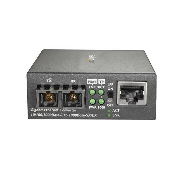 Rca Informatique - image du produit : FIBER MEDIA CONVERTER MM FIBER 550 M - 1000BASE-SX