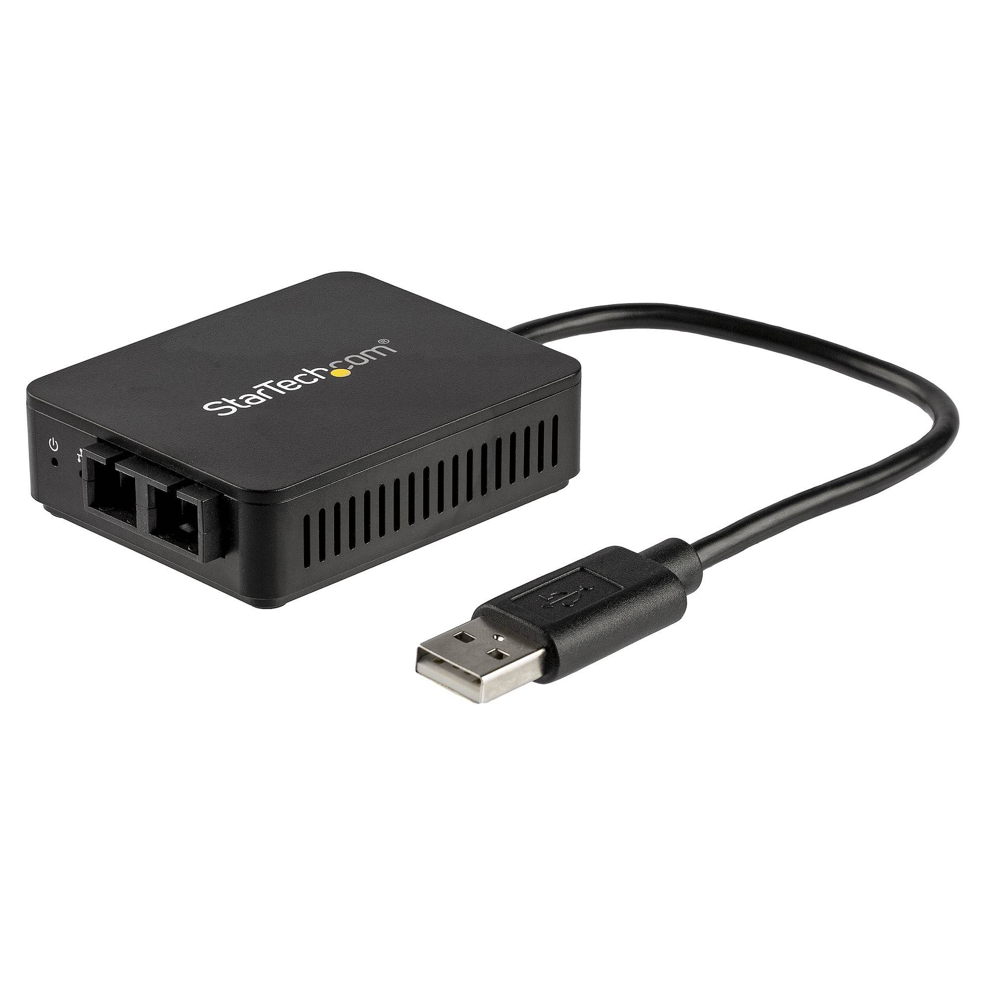 Rca Informatique - image du produit : USB TO FIBER OPTIC CONVERTER USB 2.0 - 100BASEFX SC