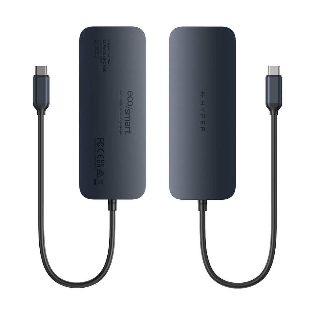 Rca Informatique - image du produit : HYPERDRIVE ECOSMART GEN.2 DUAL HDMI USB-C 11IN1 HUB 140W