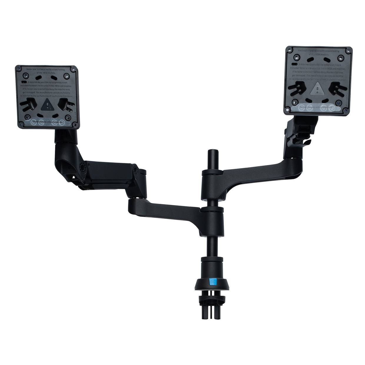 Rca Informatique - image du produit : R-GO CAPARO 4 TWIN MONITOR ARM GAS SPRING/3-9 KG/DYNAMIC/SILVER