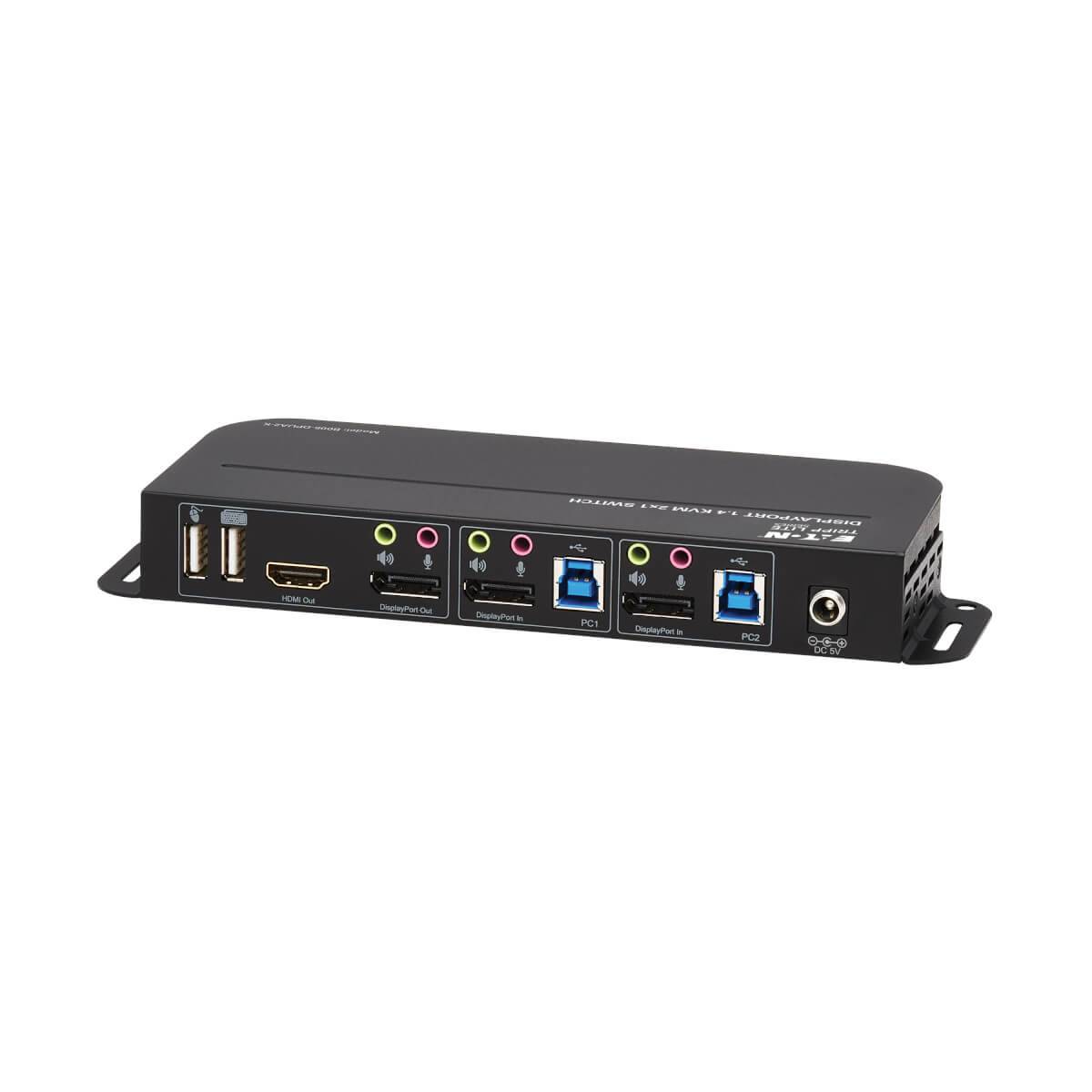 Rca Informatique - image du produit : 2PT DISPLAYPORT/USB KVM SWITCH 4K HDR HDCP DP USB SHARE USB3.0