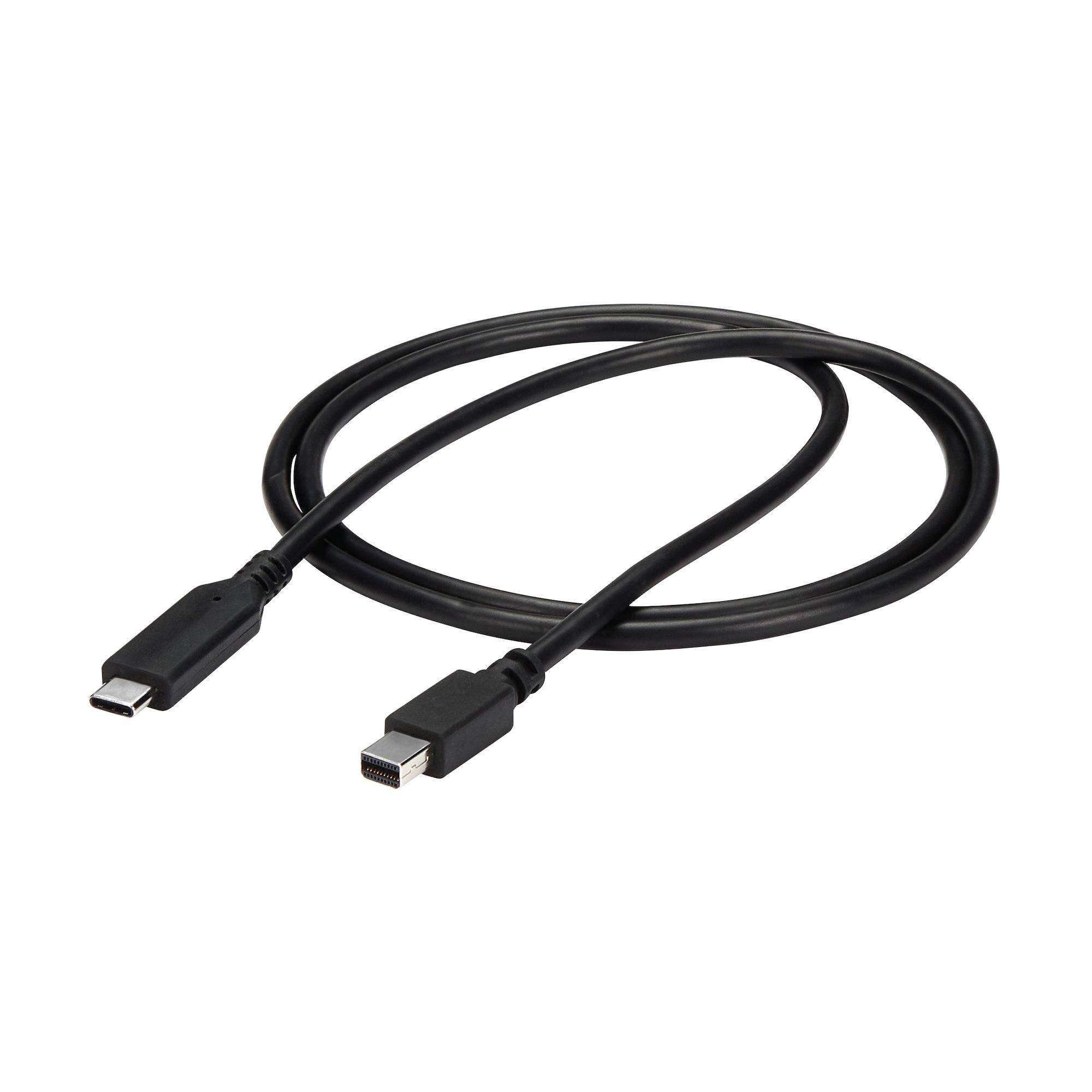 Rca Informatique - image du produit : 1M / 3FT USB C TO MINI DP CABLE - 4K 60HZ - BLACK