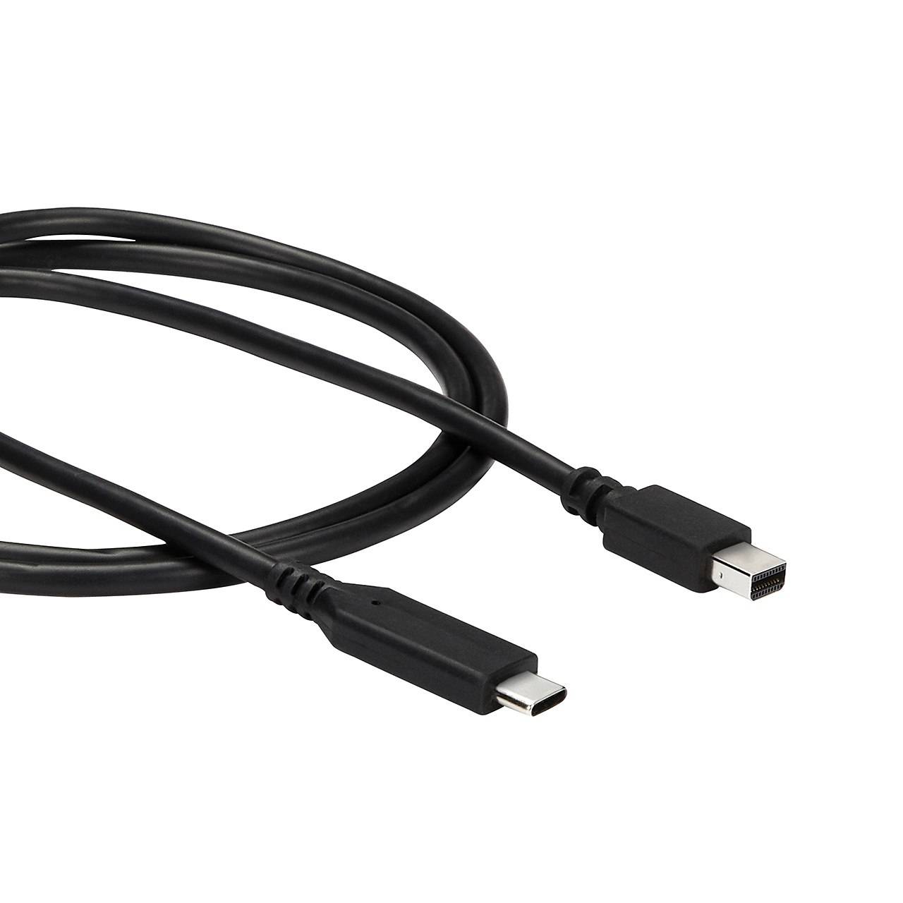 Rca Informatique - image du produit : 1M / 3FT USB C TO MINI DP CABLE - 4K 60HZ - BLACK