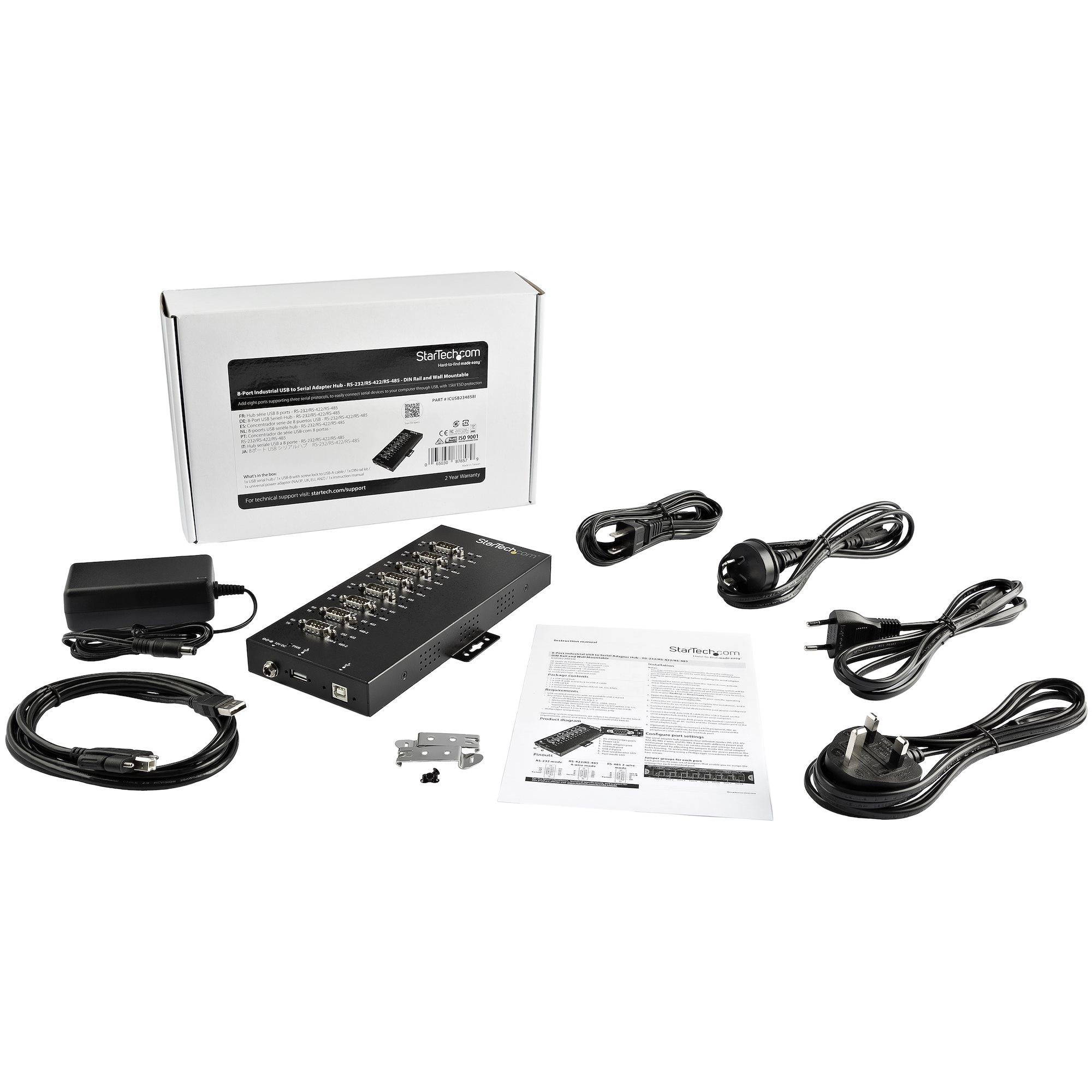 Rca Informatique - image du produit : INDUSTRIAL USB TO RS232/422/485 SERIAL ADAPTER - 8-PORT