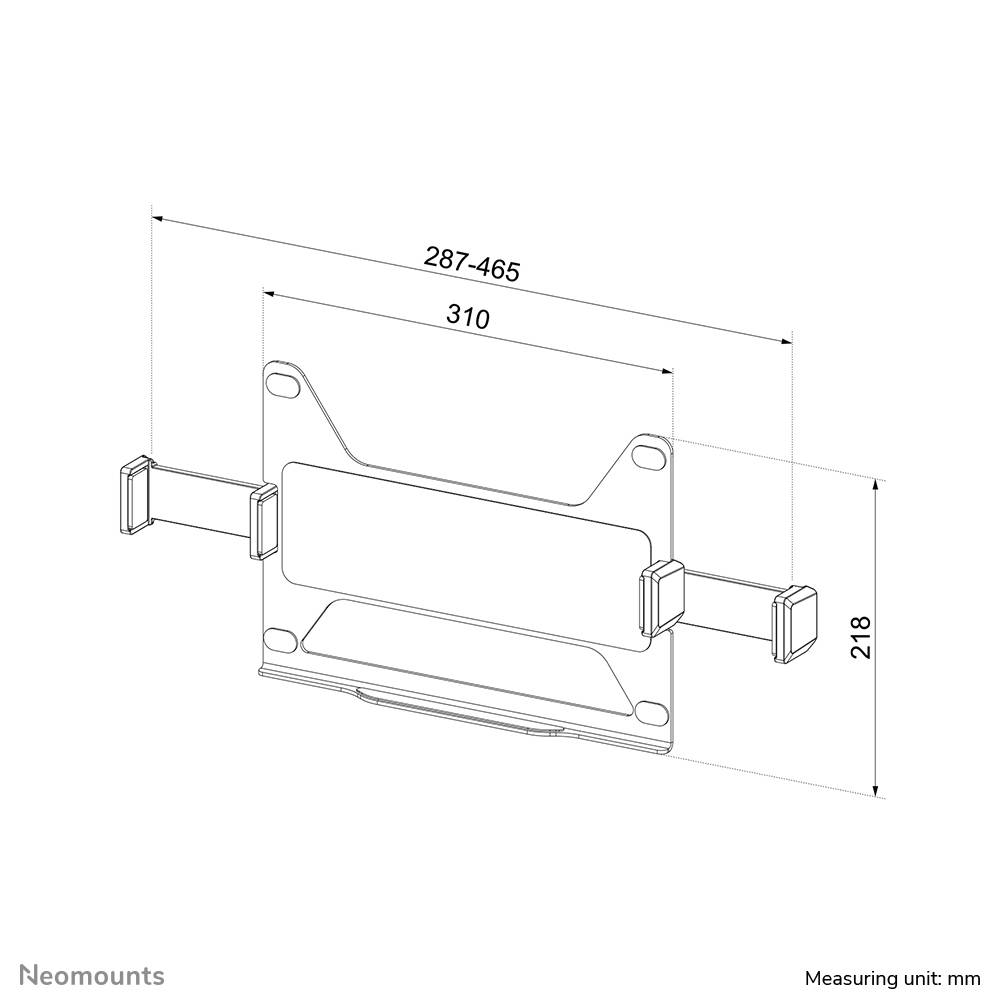 Rca Informatique - image du produit : NEOMOUNTS BY NEWSTAR LAPTOP DESK HOLDER 116IN-17IN BLACK