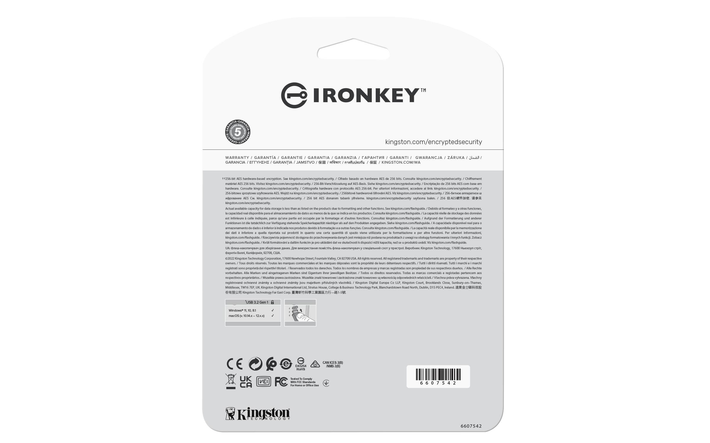 Rca Informatique - image du produit : 256GB IRONKEY VAULT PRIVACY 50 AES-256 ENCRYPTED FIPS 197