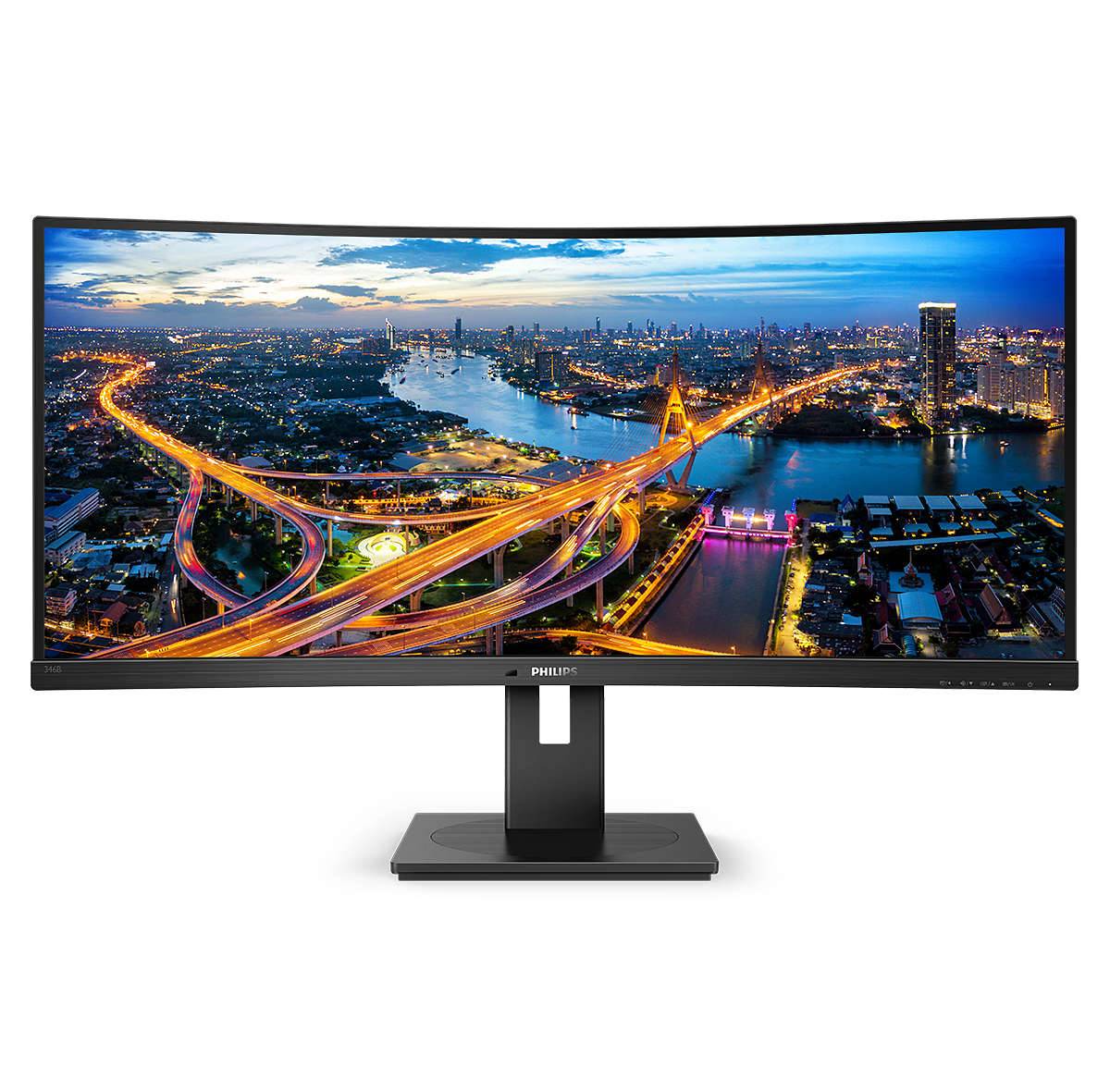 Rca Informatique - image du produit : 346B1C/00 CURV 34IN VA WQHD 300CD/4MS/HDMI/DP/USB-C/HAS