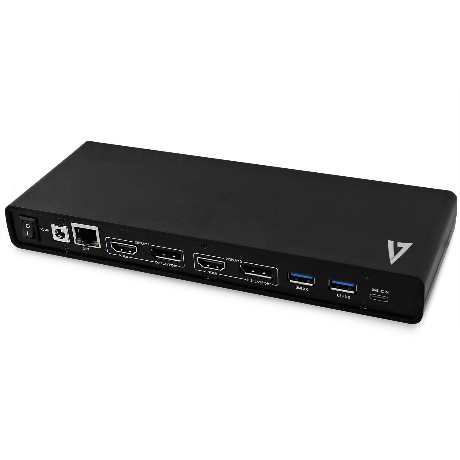 Rca Informatique - image du produit : STATION D ACCUEIL UNIV USBC HDMI-DP X2 USB3 RJ45 JACK X2