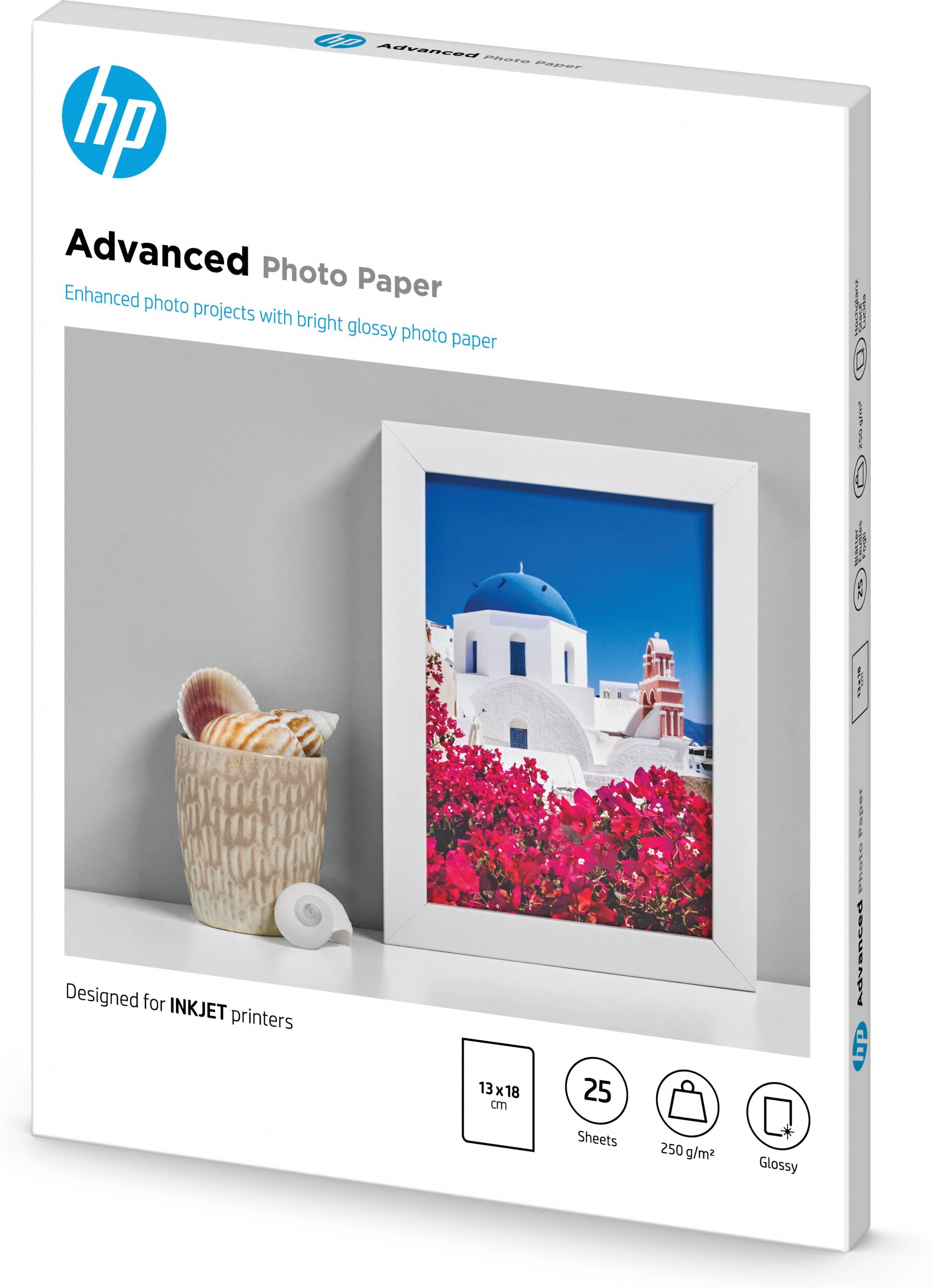 Rca Informatique - image du produit : PAPIER PHOTO AVANCE BRILLANT HP 250G/M 25F 13 X 18