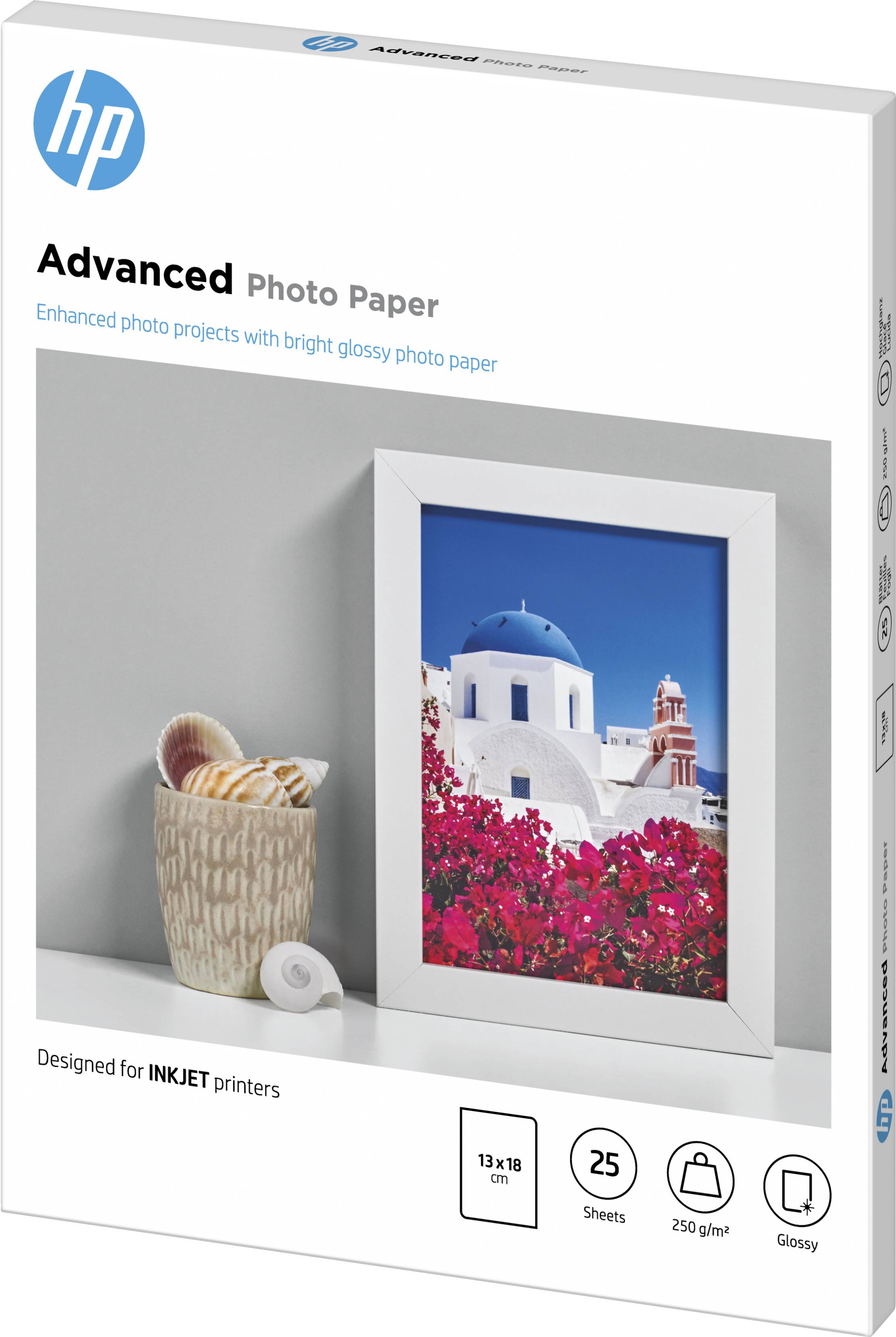 Rca Informatique - image du produit : PAPIER PHOTO AVANCE BRILLANT HP 250G/M 25F 13 X 18