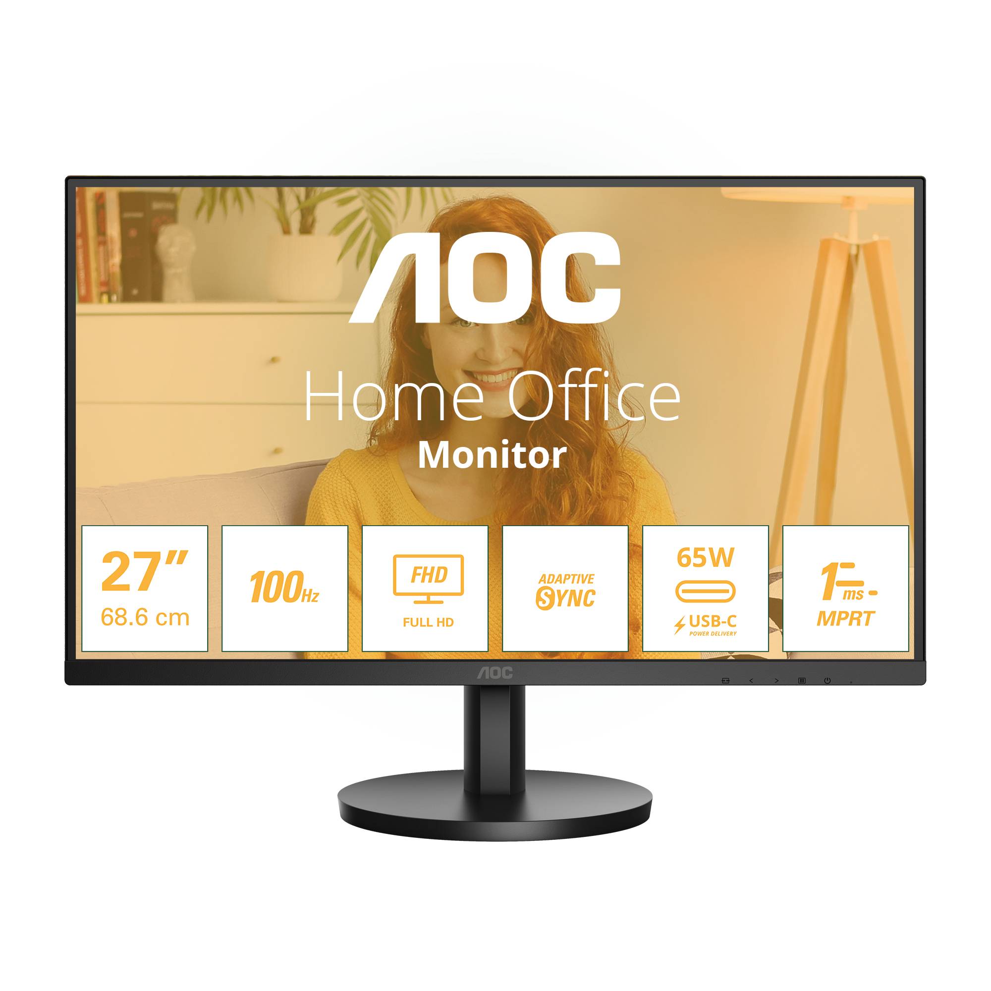 Rca Informatique - Image du produit : 27B3CA2 27IN IPS FHD 100HZ 250CD/HDMI/2USB/USB-C