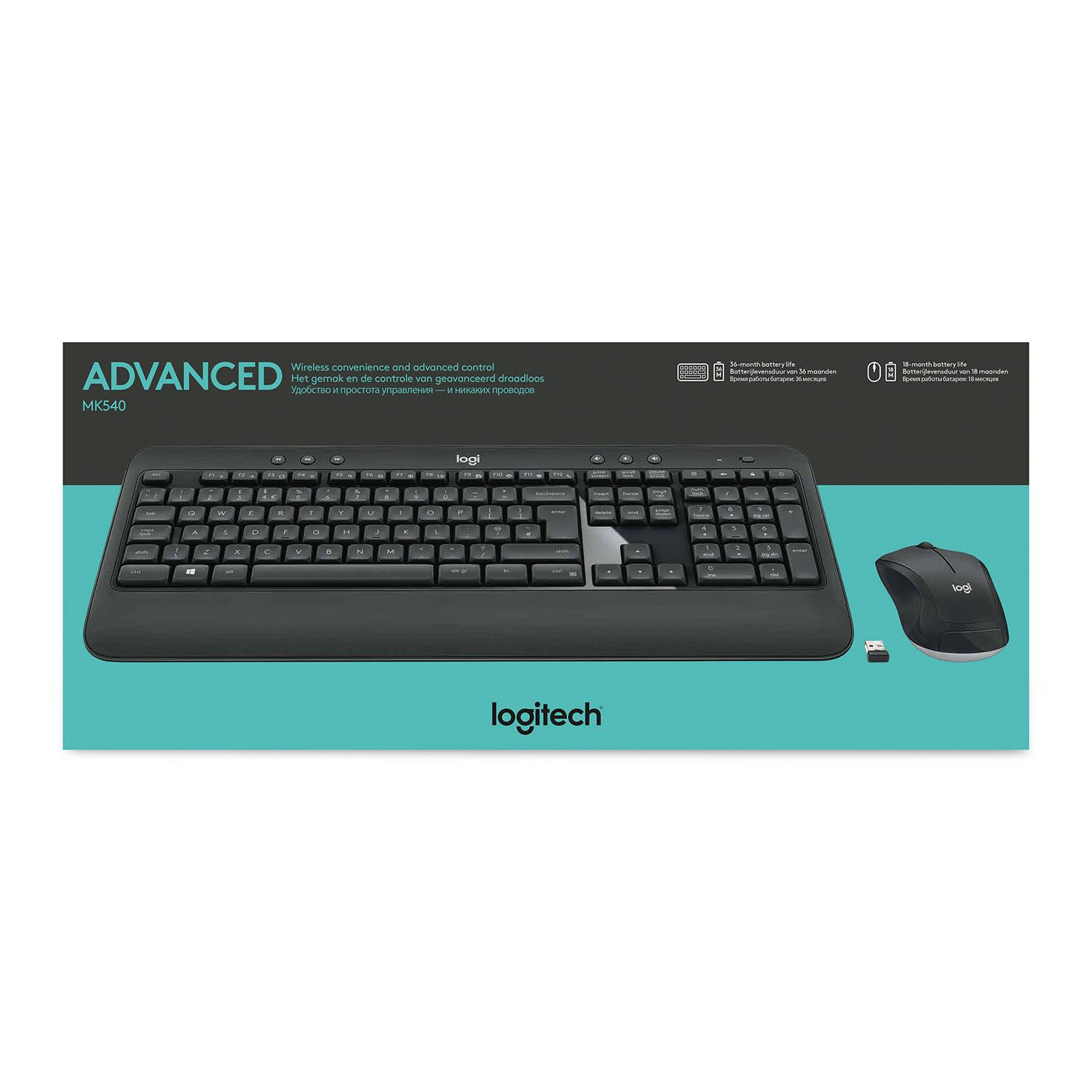 Rca Informatique - image du produit : MK540 ADV WRLS KEYBOARD /MOUSE COMBO-N/A-NLB-2.4GHZ-N/A-CNTRL