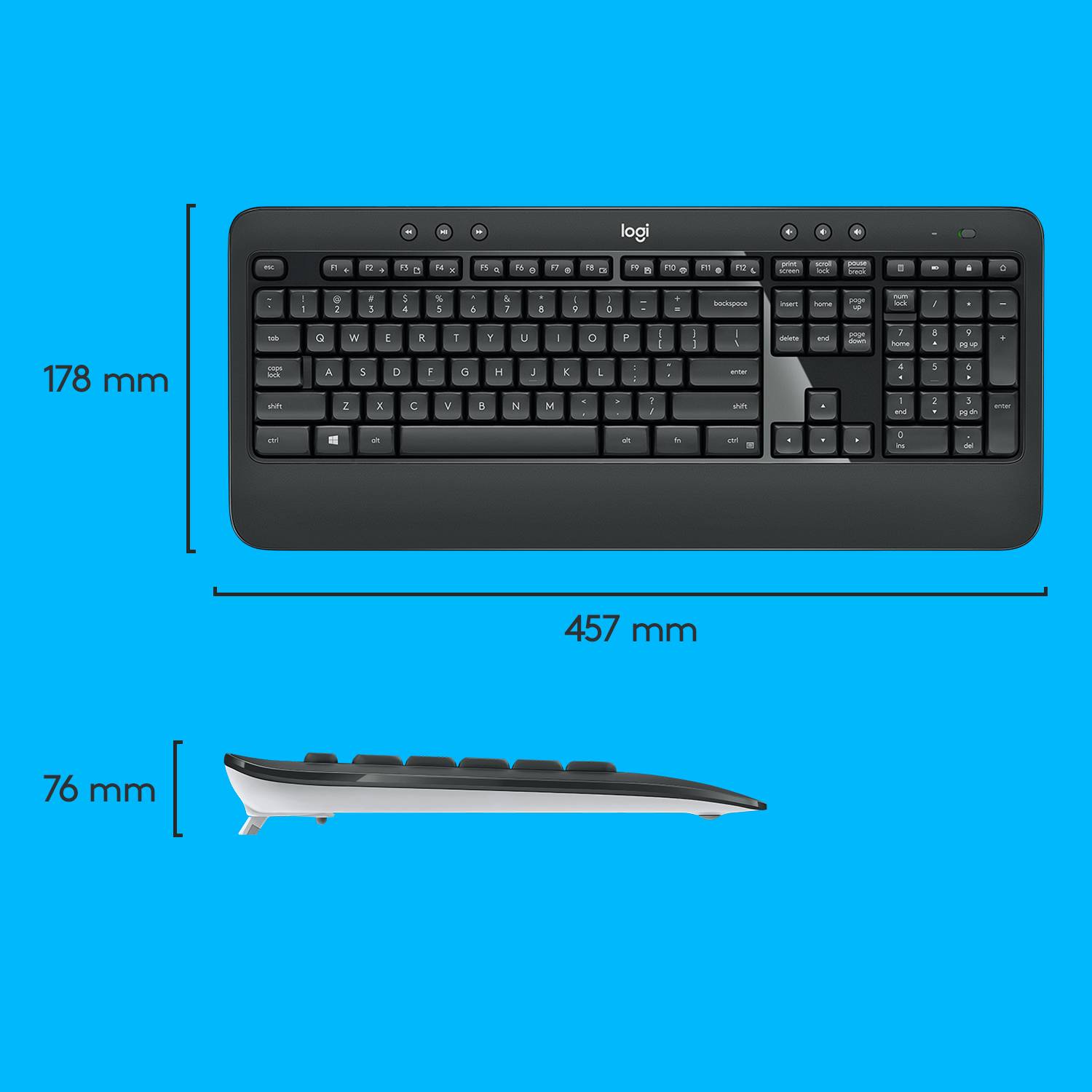 Rca Informatique - image du produit : MK540 ADV WRLS KEYBOARD /MOUSE COMBO-N/A-CH-2.4GHZ-N/A-CNTRL