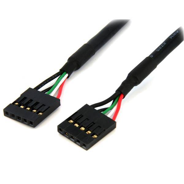 Rca Informatique - Image du produit : CABLE ADAPTATEUR USB IDC 46CM - 5 BROCHES    F/F