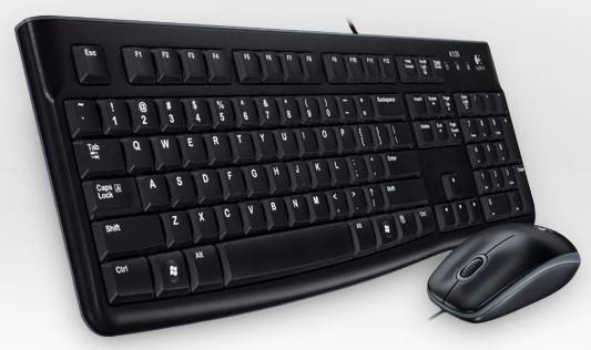 Rca Informatique - image du produit : COMBO CLAVIER SOURIS MK120 NOIR FILAIRE USB AZERTY FR