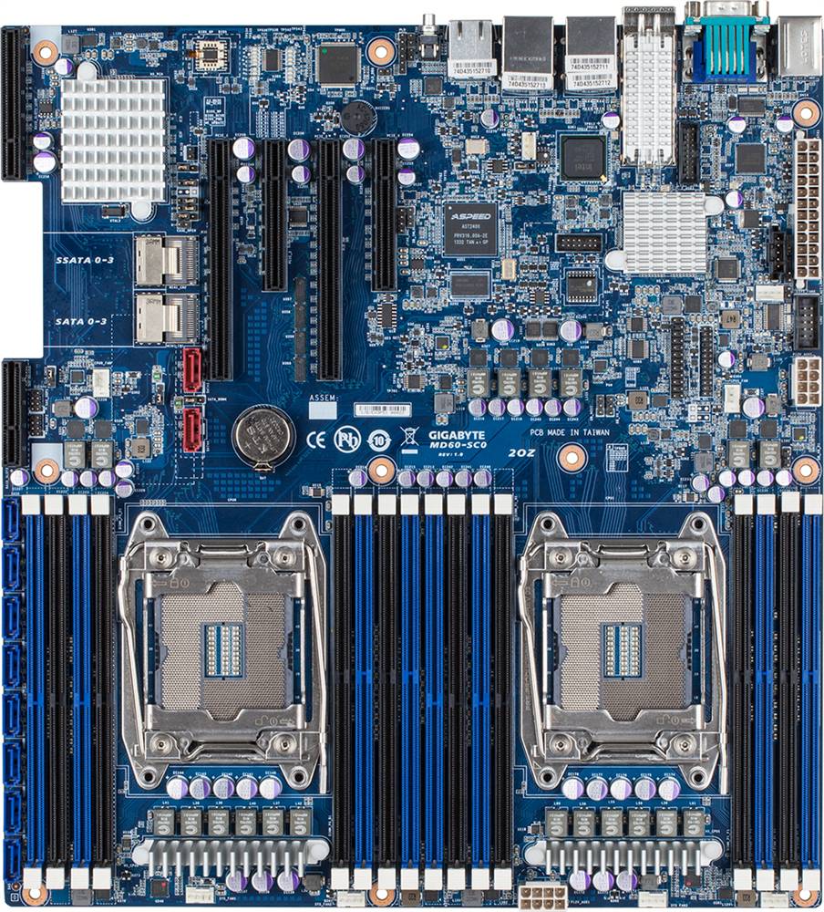 Rca Informatique - image du produit : INTEL MB MD60-SC0 2XLGA2011-3 16XDIMM 1X20GB 2X1GB 2XMINI-SAS