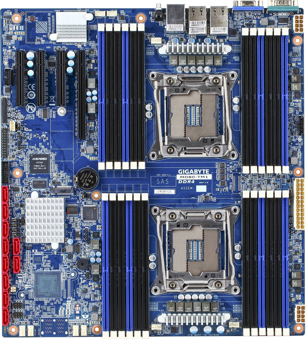 Rca Informatique - image du produit : INTEL MB MD80-TM1 2XLGA2011-3 24XDIMM 2X10GB 10XSATA3 4XPCIE3