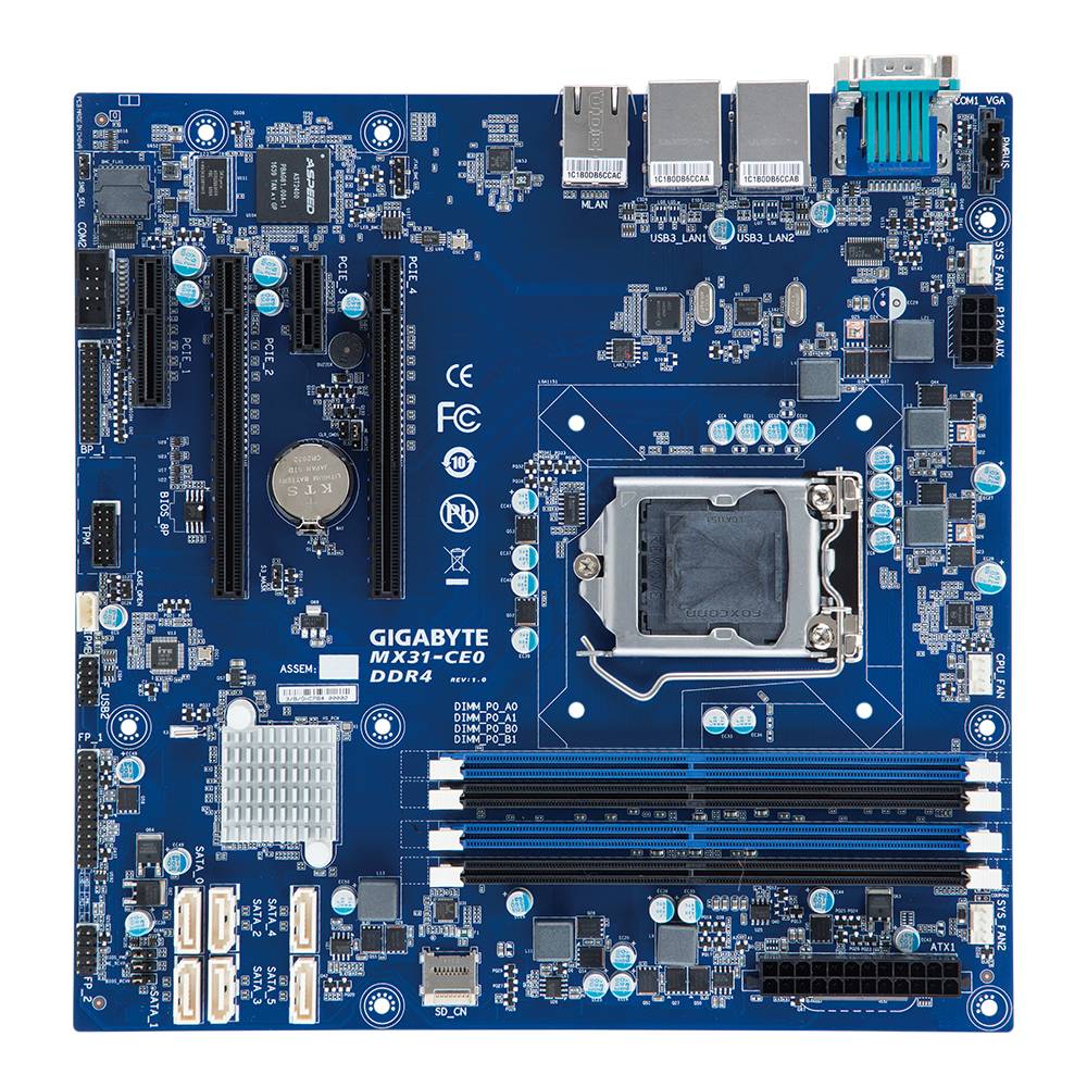 Rca Informatique - image du produit : INTEL MB MX31-CE0 1XLGA1151 4XDIMM 2XGBE LAN 6XSATA3 4XPCIE3