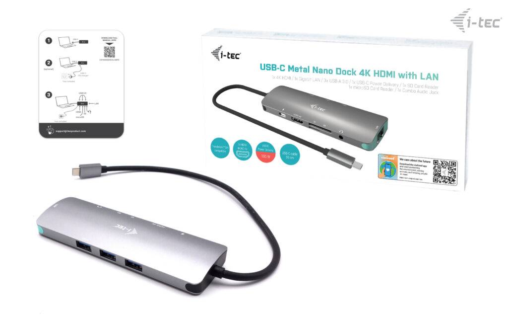 Rca Informatique - image du produit : I-TEC USBC NANODOCK HDMI LAN PD I-TEC USB-C NANODOCK HDMI LAN PD