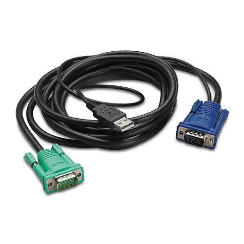 Rca Informatique - Image du produit : INTEGRATED LCD KVM USB CABLE - 12FT (3M)