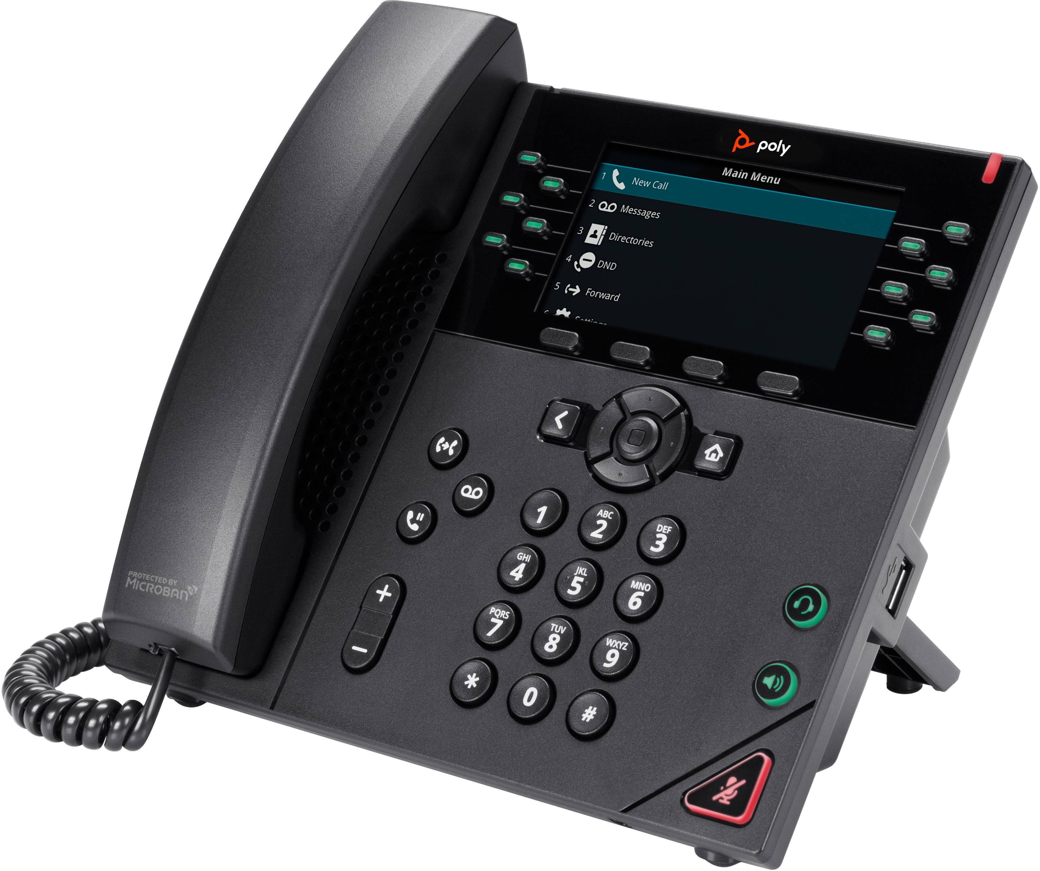 Rca Informatique - image du produit : VVX 450 12-LINE BIZ-IP-PHONE DUAL 10/100/1000 ETHERNET-NO PS