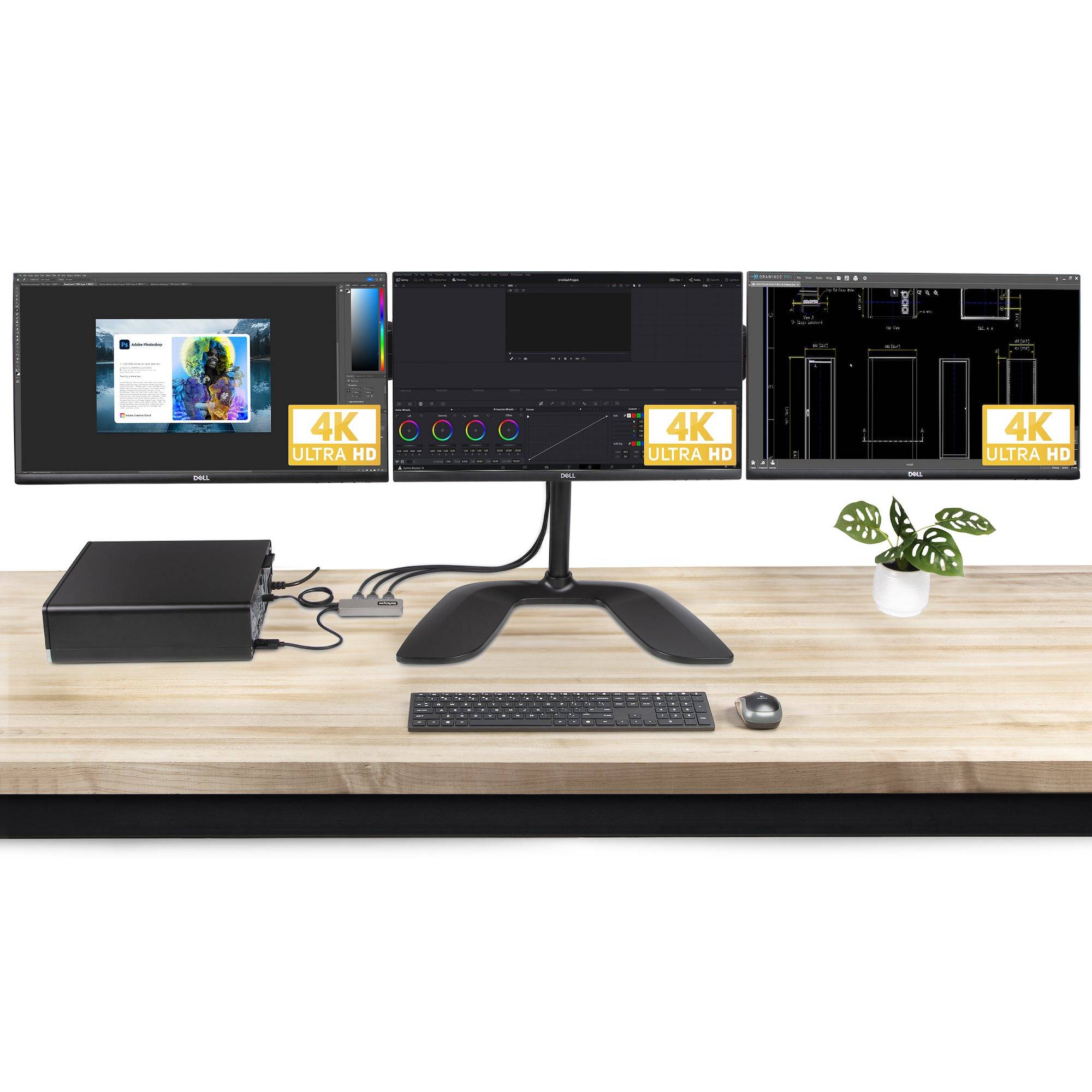 Rca Informatique - image du produit : 3-PORT DISPLAYPORT MST HUB - MULTI-MONITOR ADAPTER WINDOWS