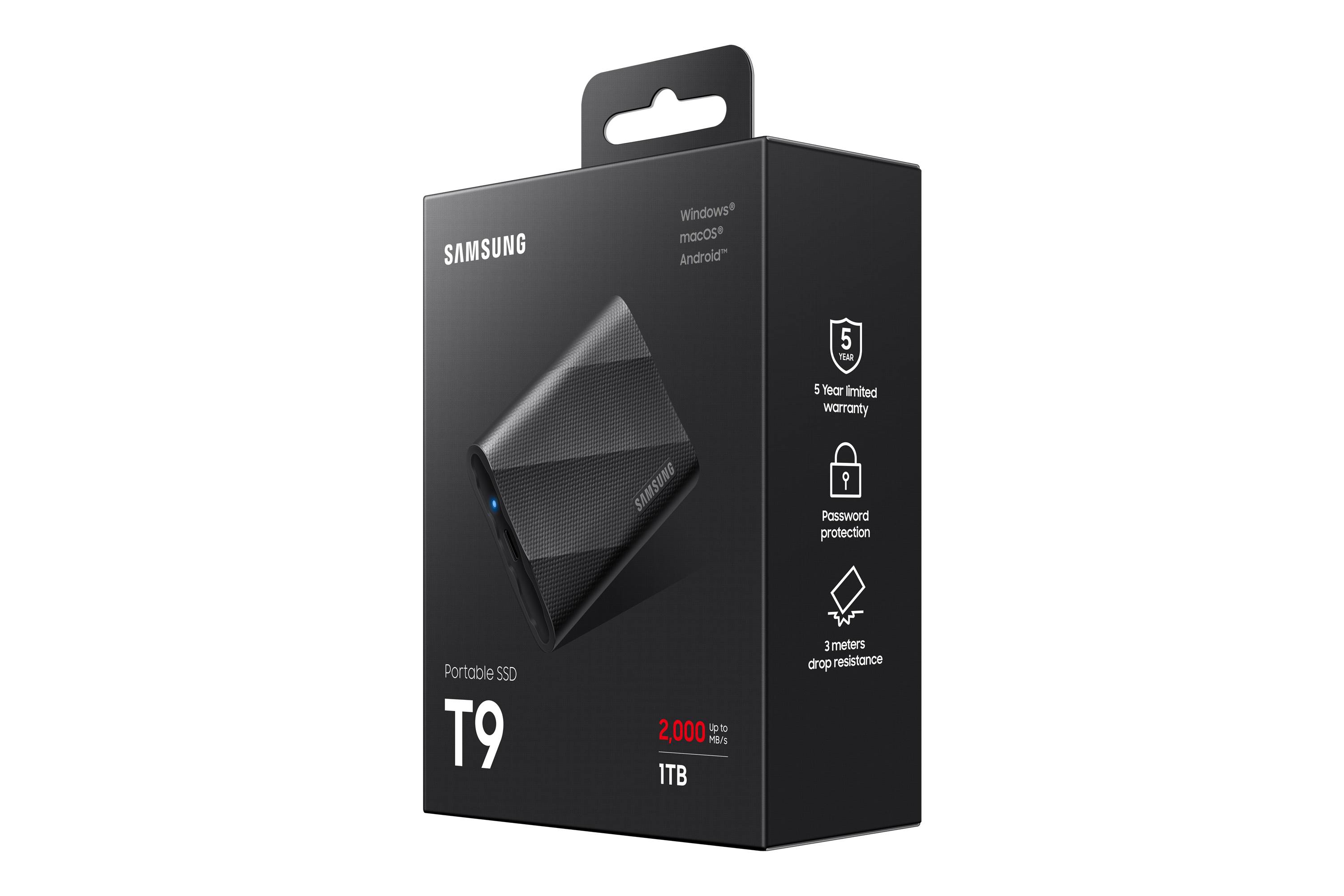 Rca Informatique - image du produit : T9 1TB USB 3.2 GEN 2X2 UP TO 2.000MB/S EXTERNAL SOLID STATE D