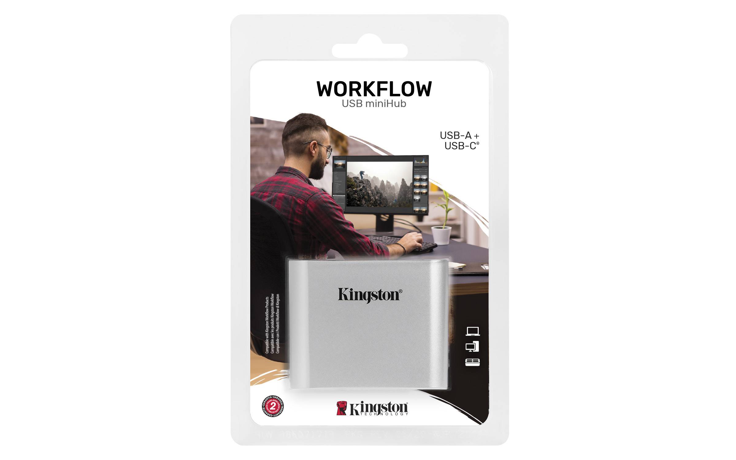 Rca Informatique - image du produit : WORKFLOW 5G USB MINIHUB USB-A AND USB-C 3.2 GEN 1