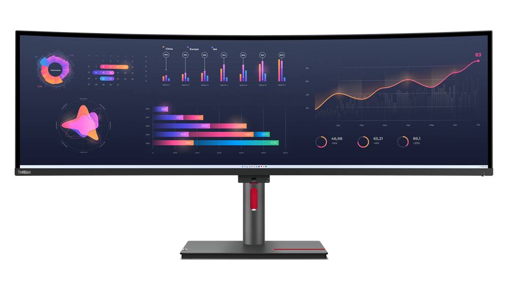 Rca Informatique - image du produit : THINKVISION P49W-30 49IN 32:9 5120X1440 2000:1 4MS USB/HDMI/DP