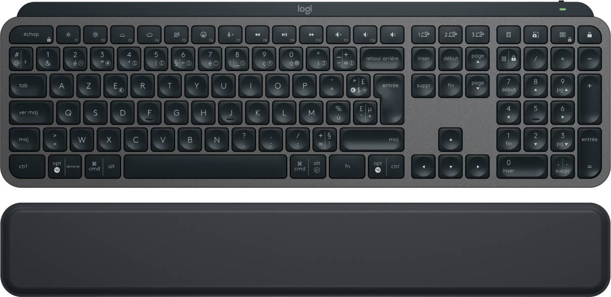 Rca Informatique - Image du produit : MX KEYS S - GRAPHITE - FRA - BT - N/A CENTRAL-419 PLUS PALMREST