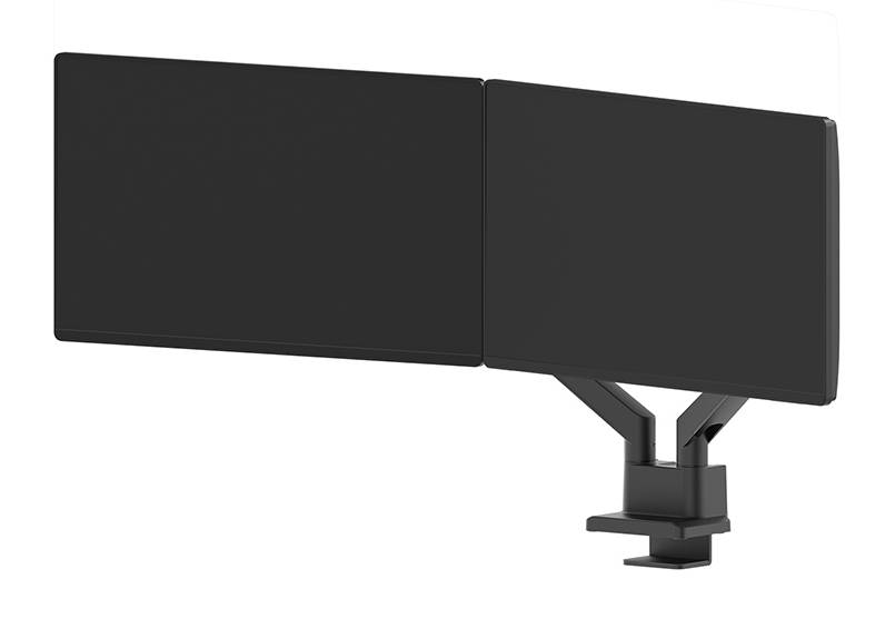 Rca Informatique - image du produit : NEXT SLIM DESK MOUNT DOUBLE DISPLAY TOPFIX CLAMP/GROMM BLACK