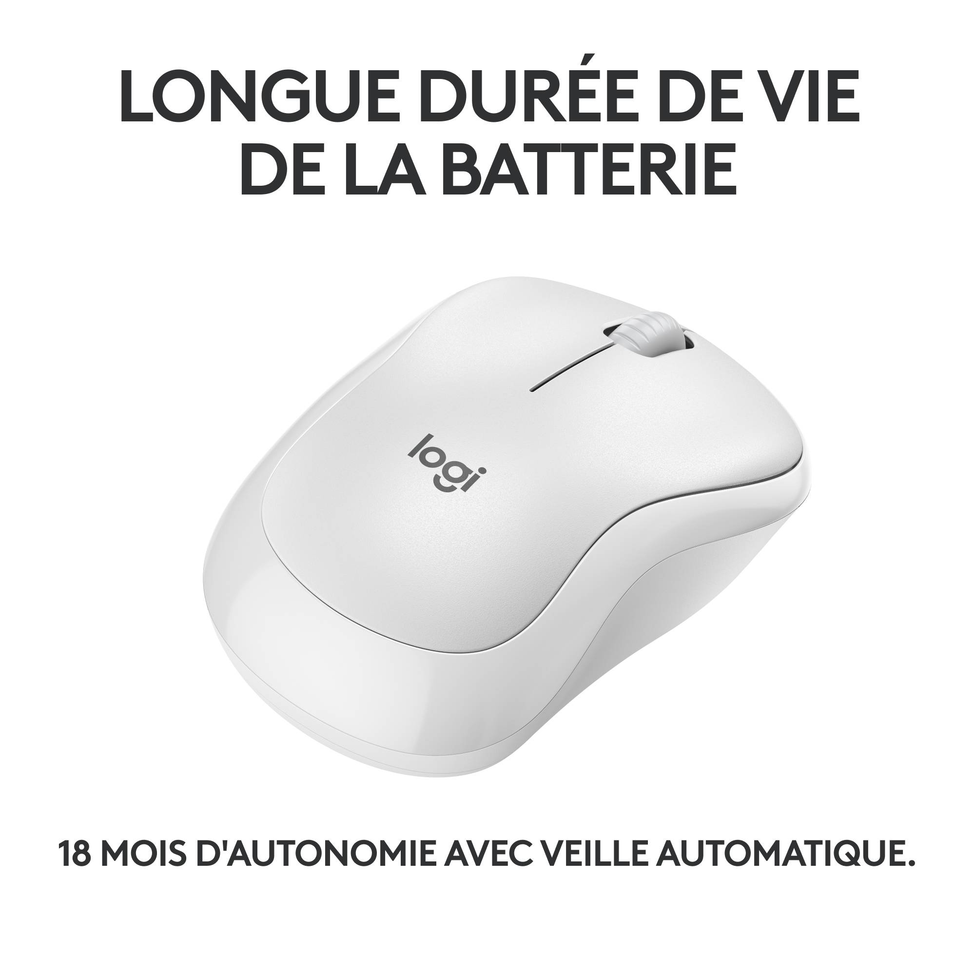 Rca Informatique - image du produit : LOGITECH M240 SILENT BT MOUSE OFF WHITE - EMEA-808